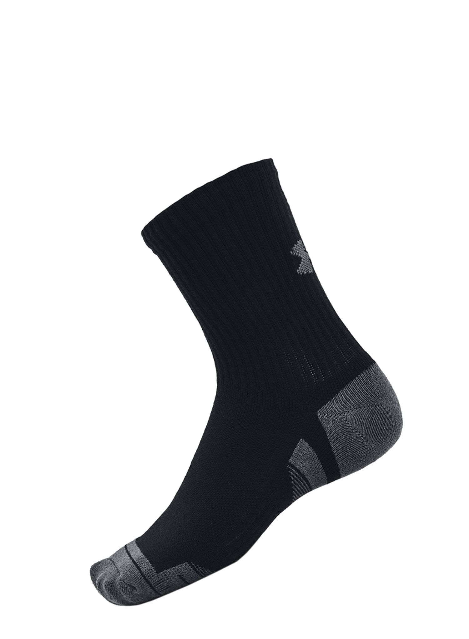 Шкарпетки Under Armour UA Performance Cotton 3 Pack Mid Crew - black/black/pitch gray