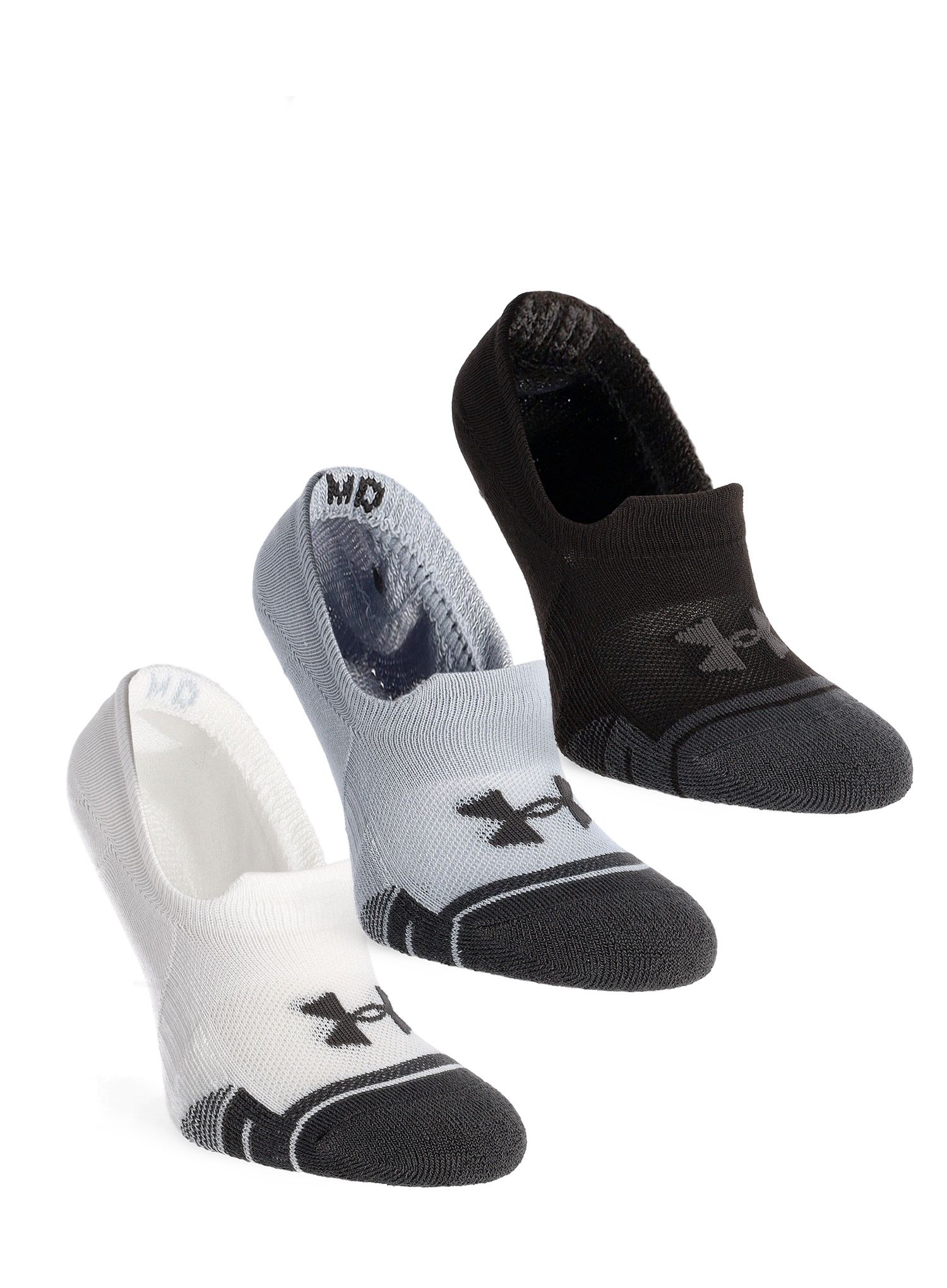 Шкарпетки Under Armour UA Performance Tech 3-Pack Ultra Low Tab - mod gray/white/jet gray