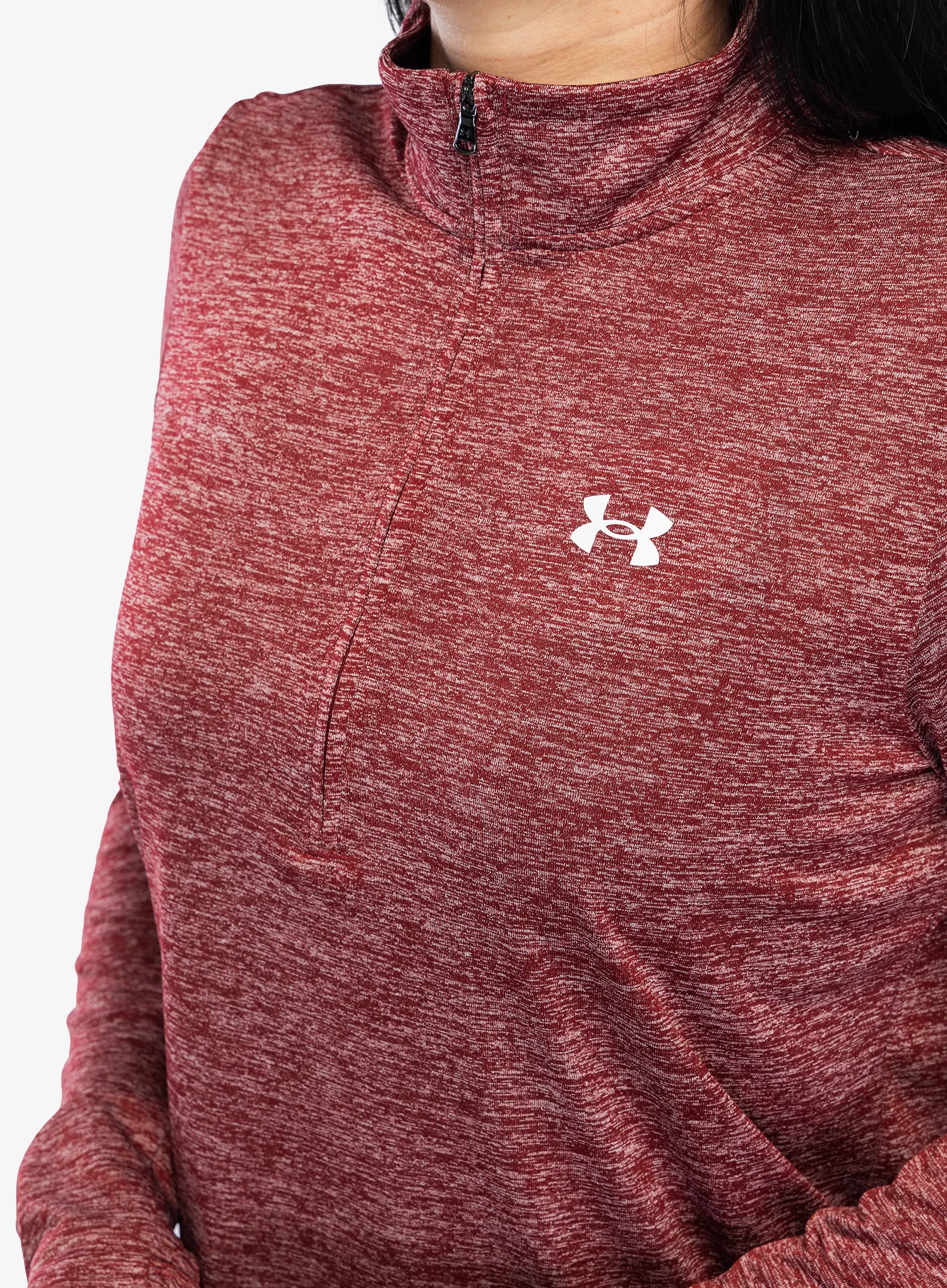 Кофта жіноча Under Armour UA Tech Twist 1/2 Zip - cardinal/white