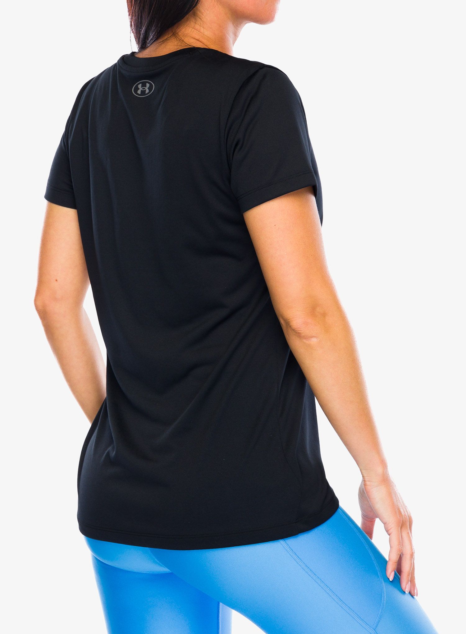 Футболка жіноча Under Armour UA Tech V-Neck - black/metallic silver
