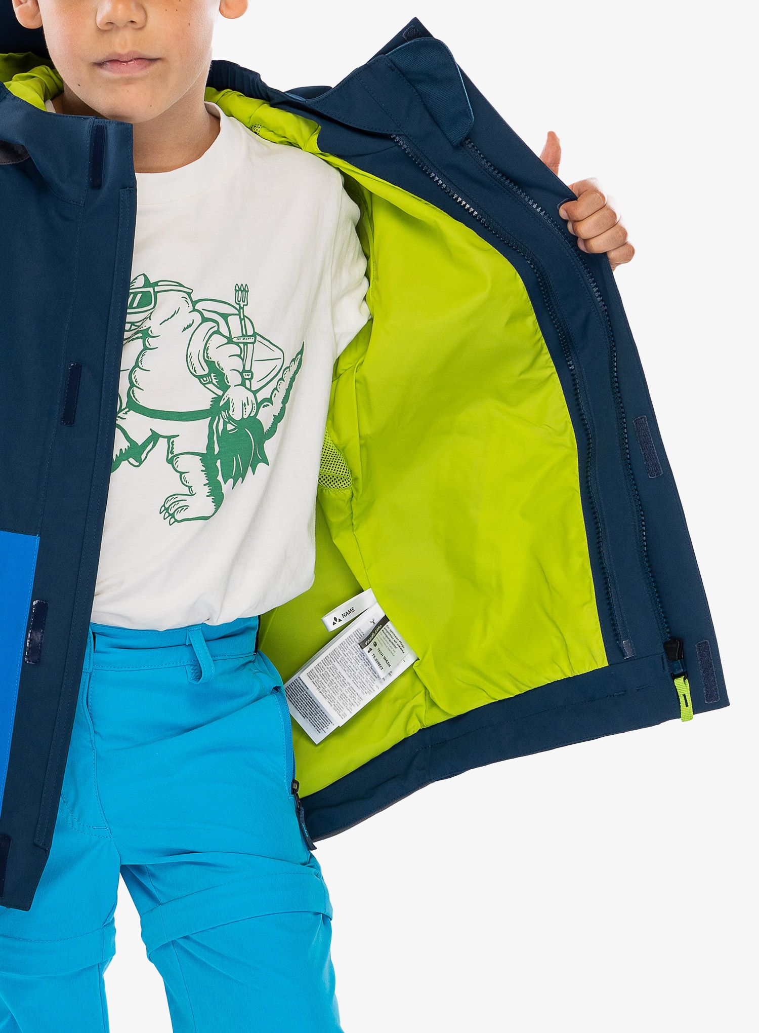 Куртка дитяча Vaude Caprea 2L Jacket - dark sea/green