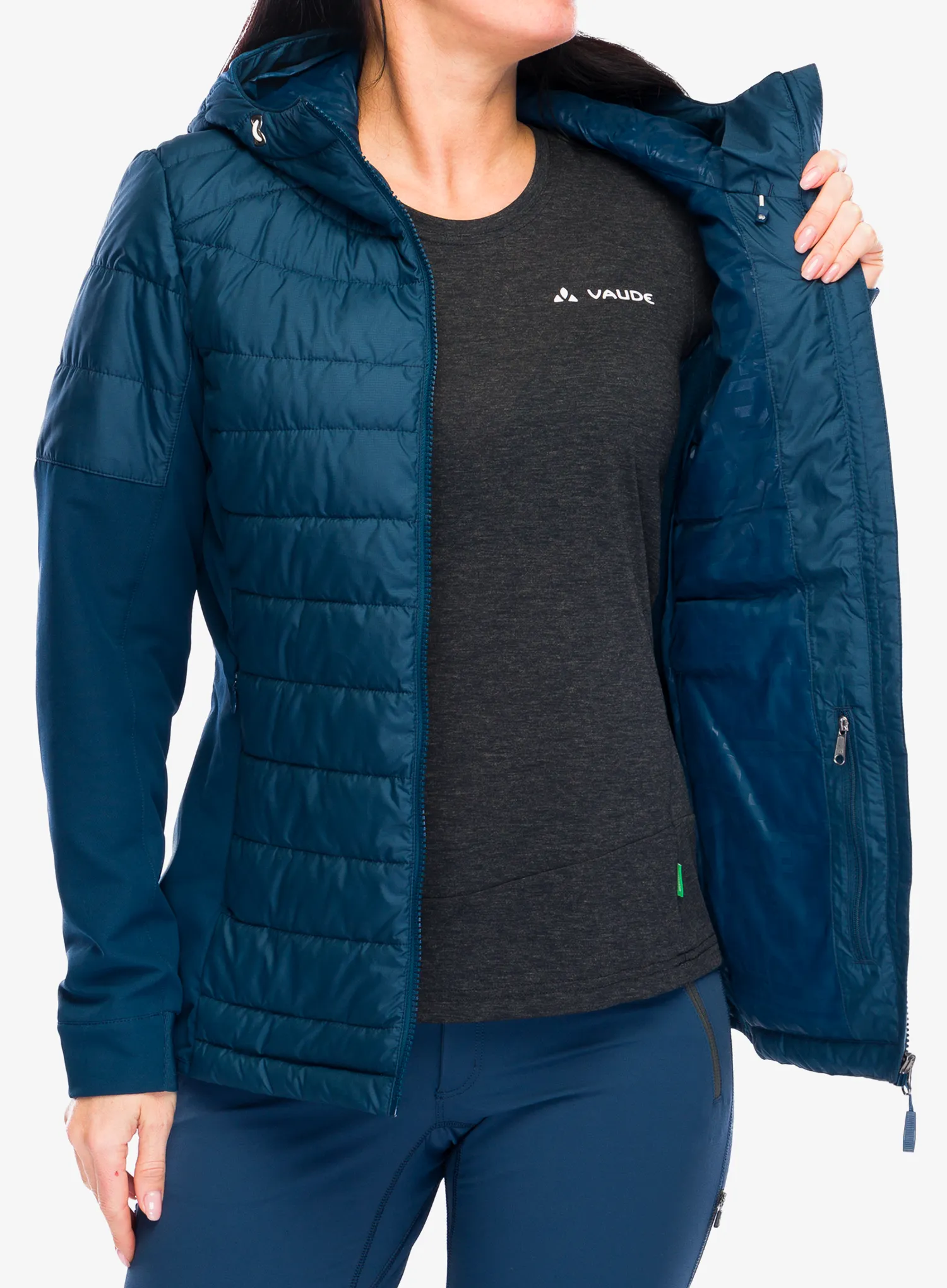 Куртка гібридна жіноча Vaude Elope Hybrid Jacket - dark sea