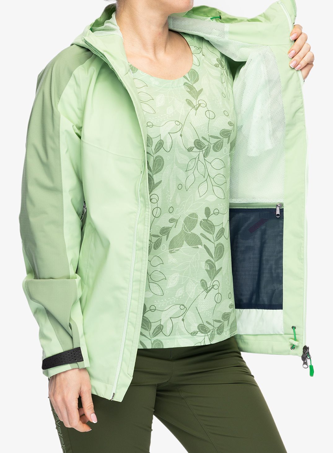 Куртка дощовик жіноча Vaude Elope Jacket II - aloe vera