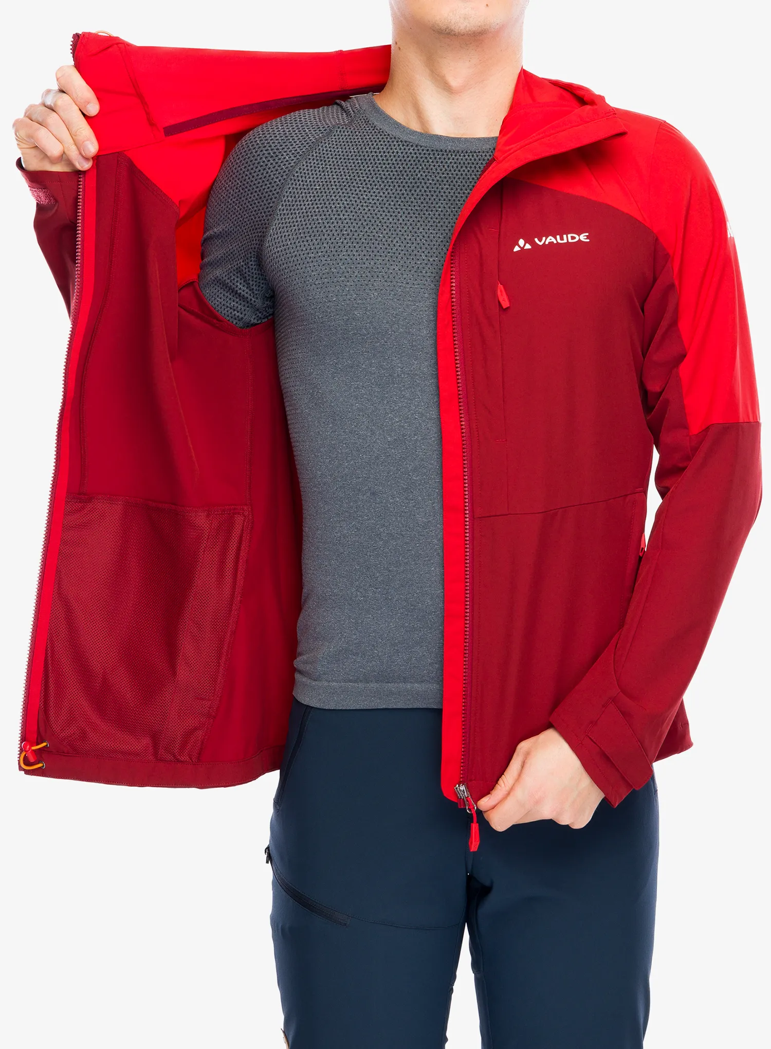 Куртка softshell Vaude Elope Wind Jacket - carmine