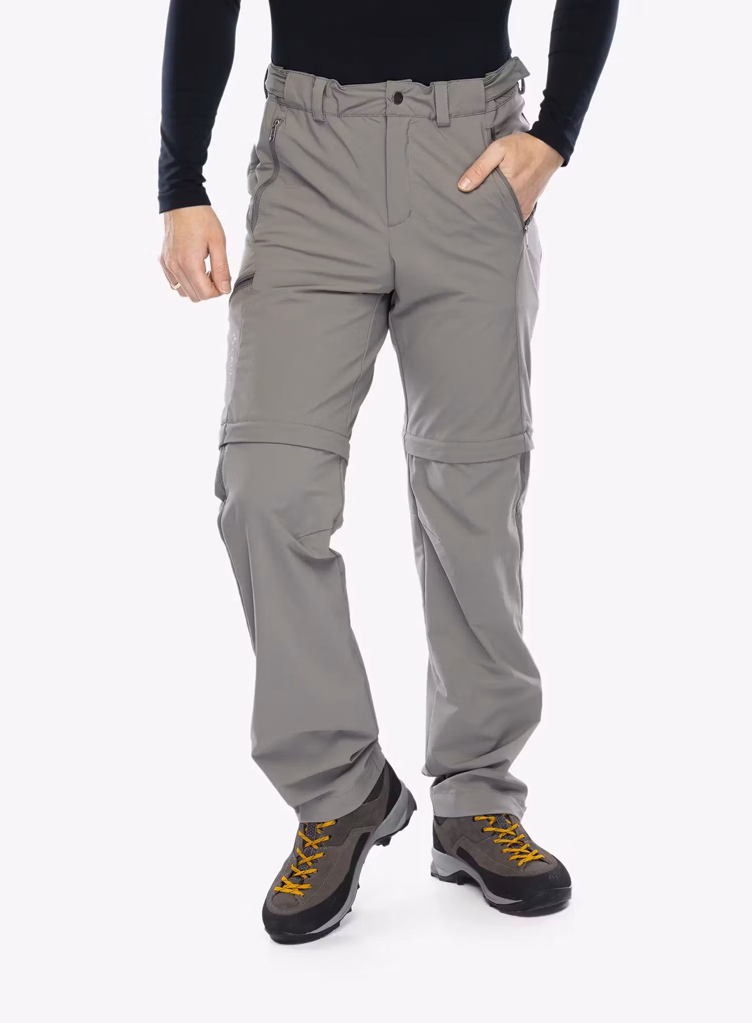 Штани трансформери Vaude Farley Stretch T-Zip Pants III - stone grey