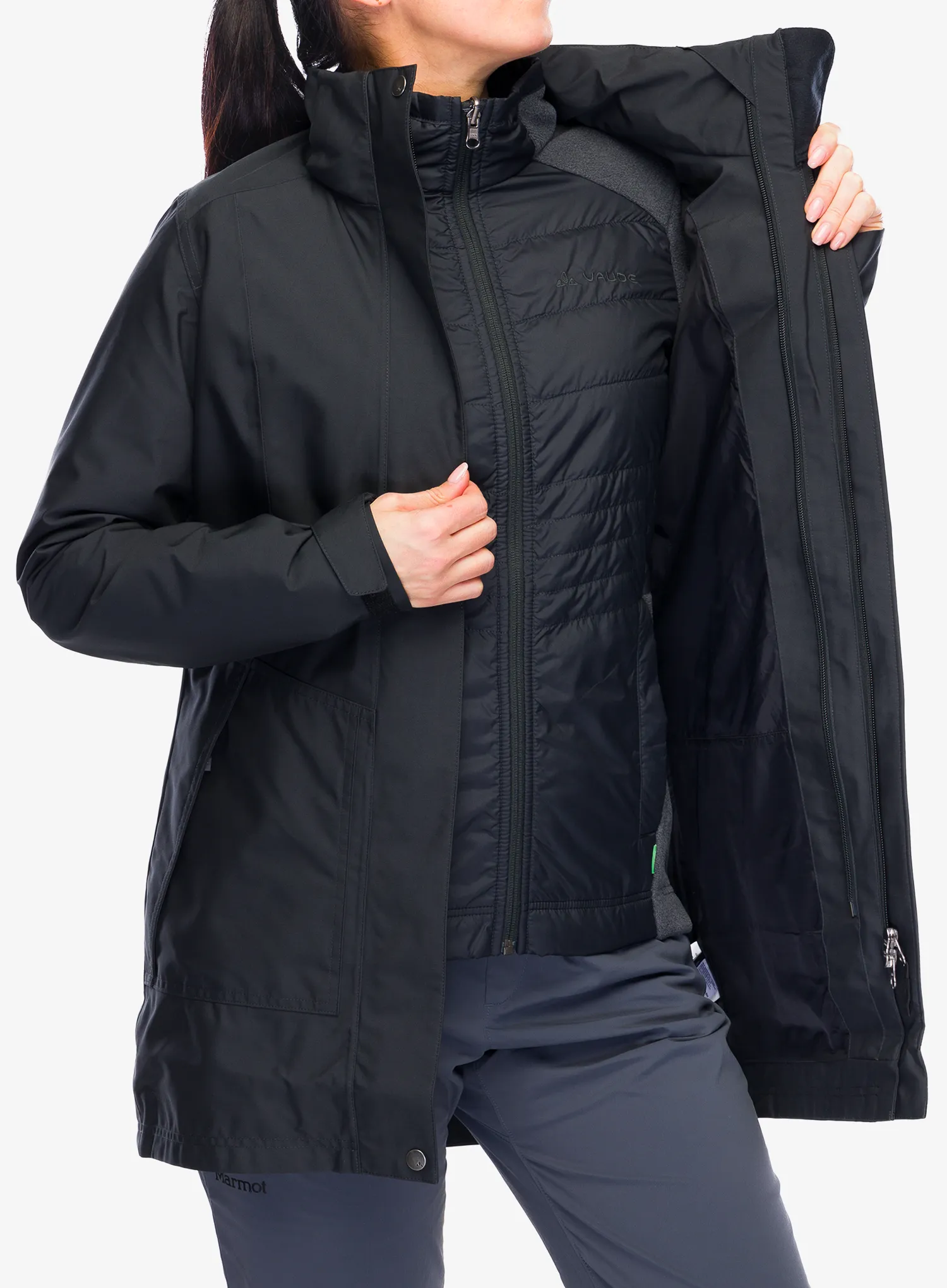 Куртка жіноча Vaude Idris 3in1 Parka III - phantom black