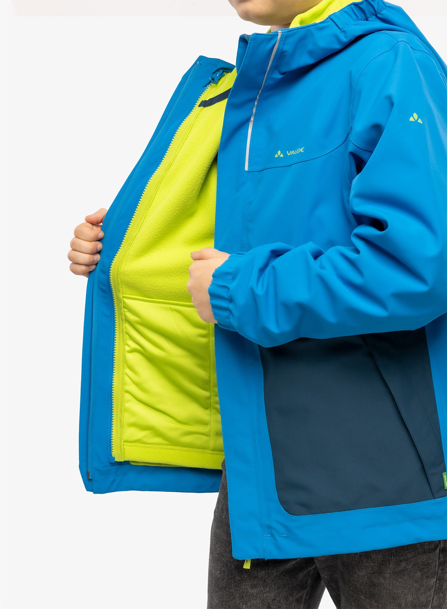 Куртка дитяча Vaude Kids Campfire 3in1 Jacket IV - radiate/green
