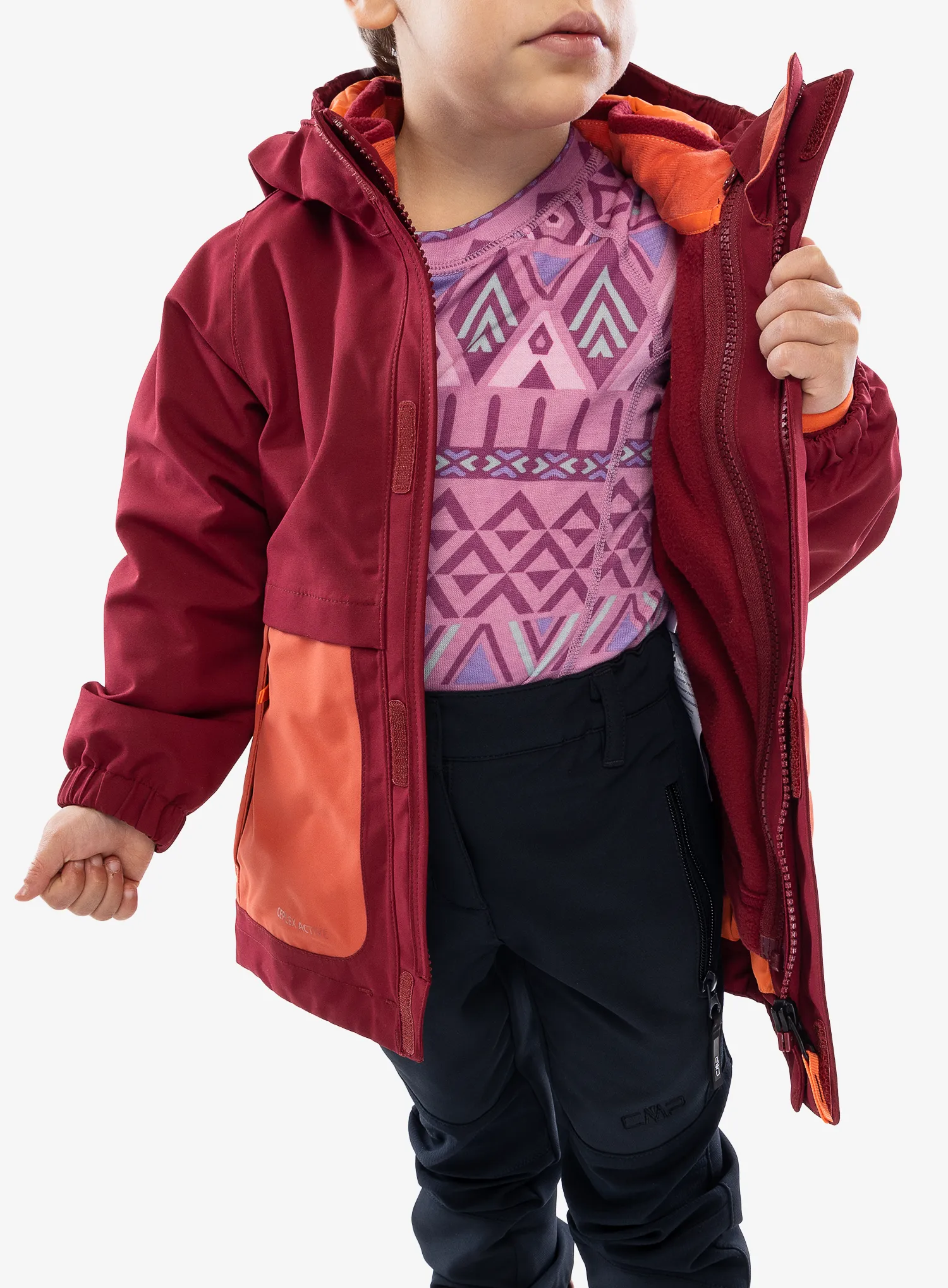Куртка дівчача Vaude Kids Campfire 3in1 Jacket - salsa/orange