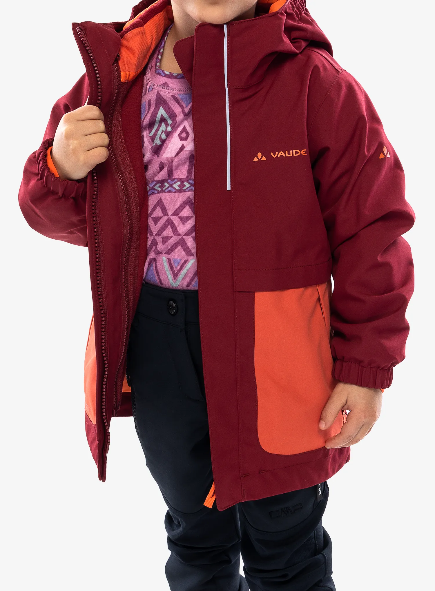 Куртка дівчача Vaude Kids Campfire 3in1 Jacket - salsa/orange