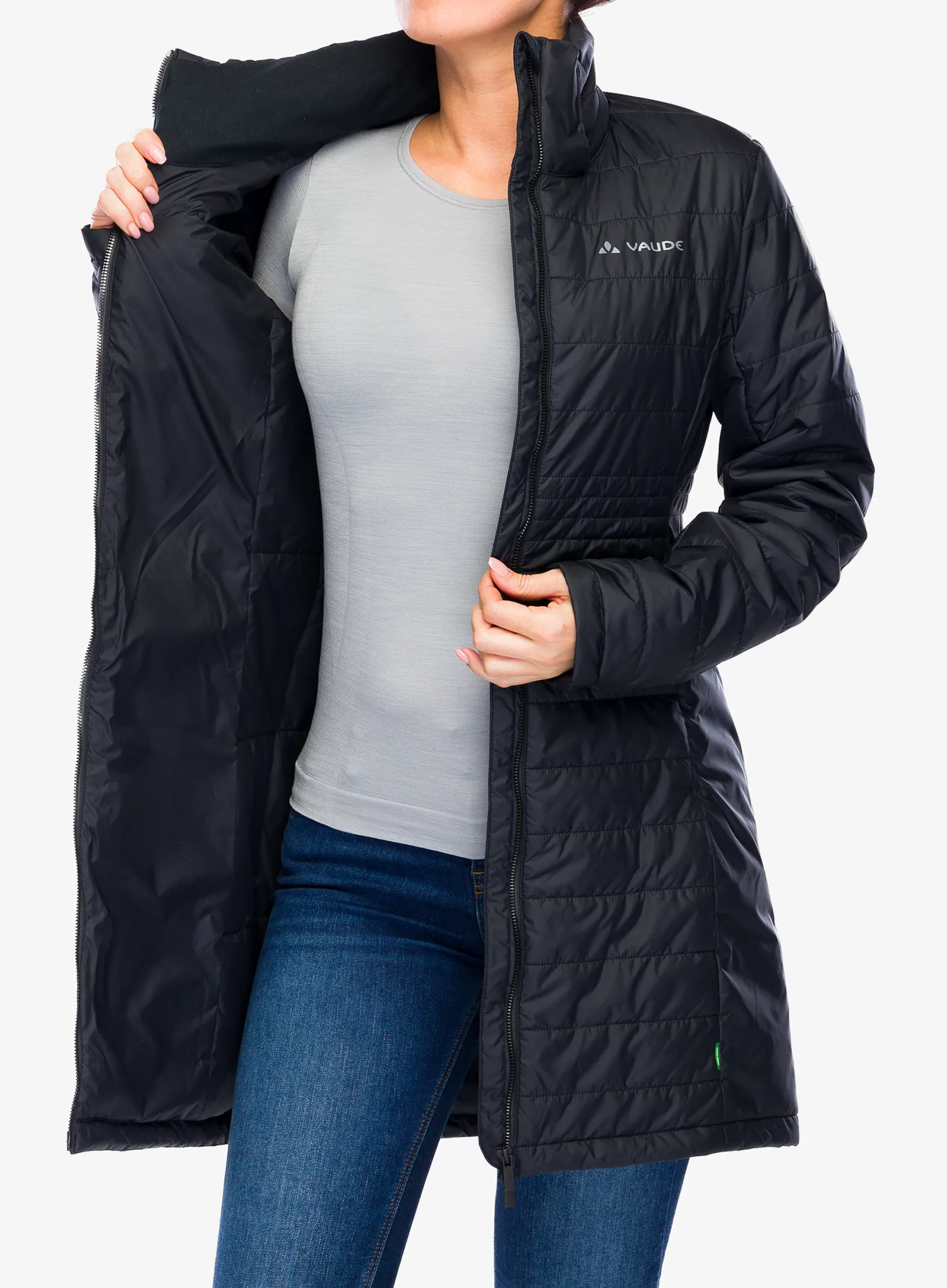 Плащ пуховий жіночий Vaude Moena Insulation Parka - black