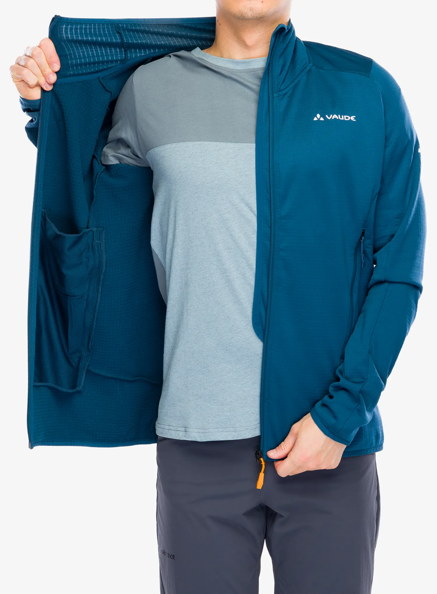 Куртка флісова Vaude Monviso Fleece FZ Jacket II - baltic sea uni