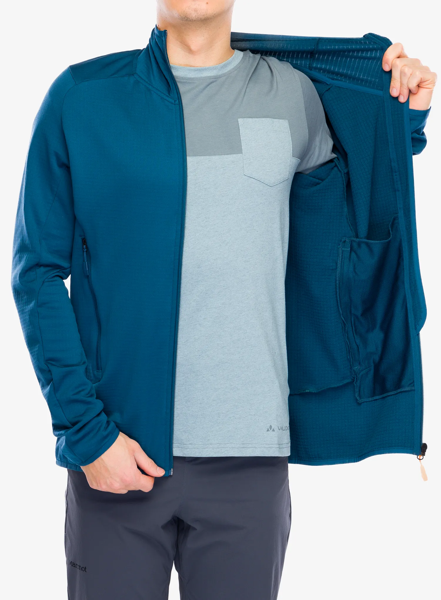 Куртка флісова Vaude Monviso Fleece FZ Jacket II - baltic sea uni