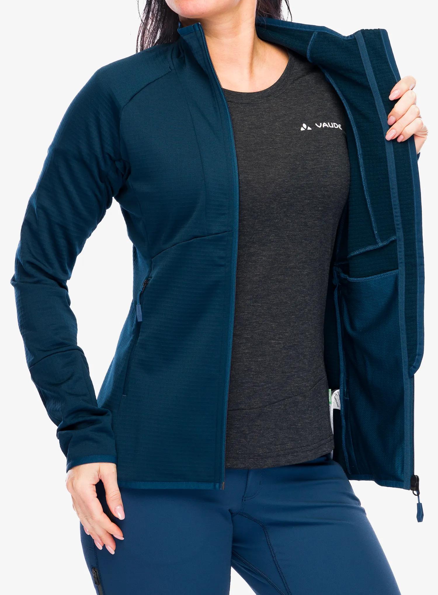 Фліска жіноча Vaude Monviso Fleece FZ Jacket II - dark sea