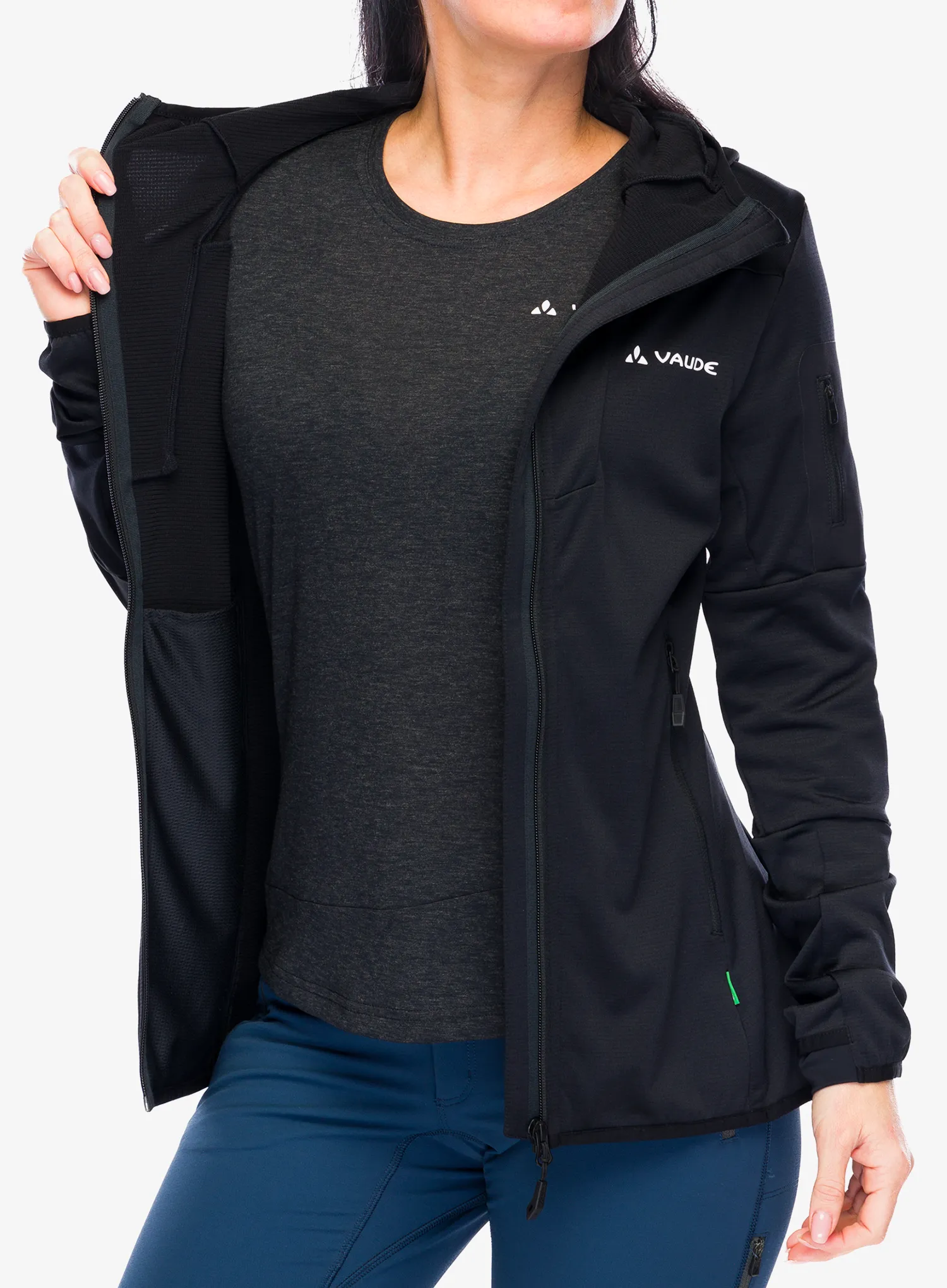 Кофта флісова жіноча Vaude Monviso Fleece Jacket II - black