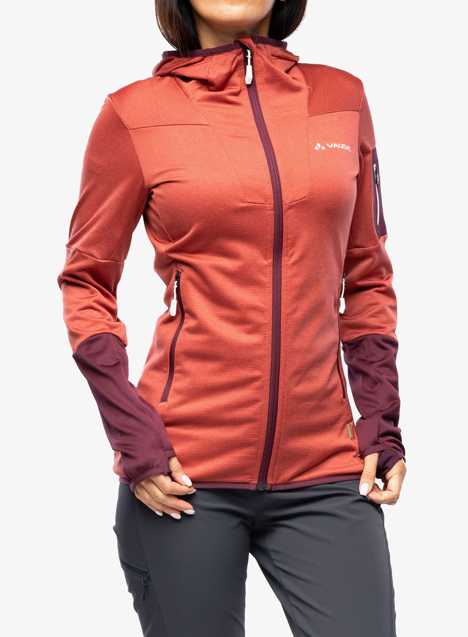 Кофта флісова жіноча Vaude Monviso Fleece Jacket II - brick