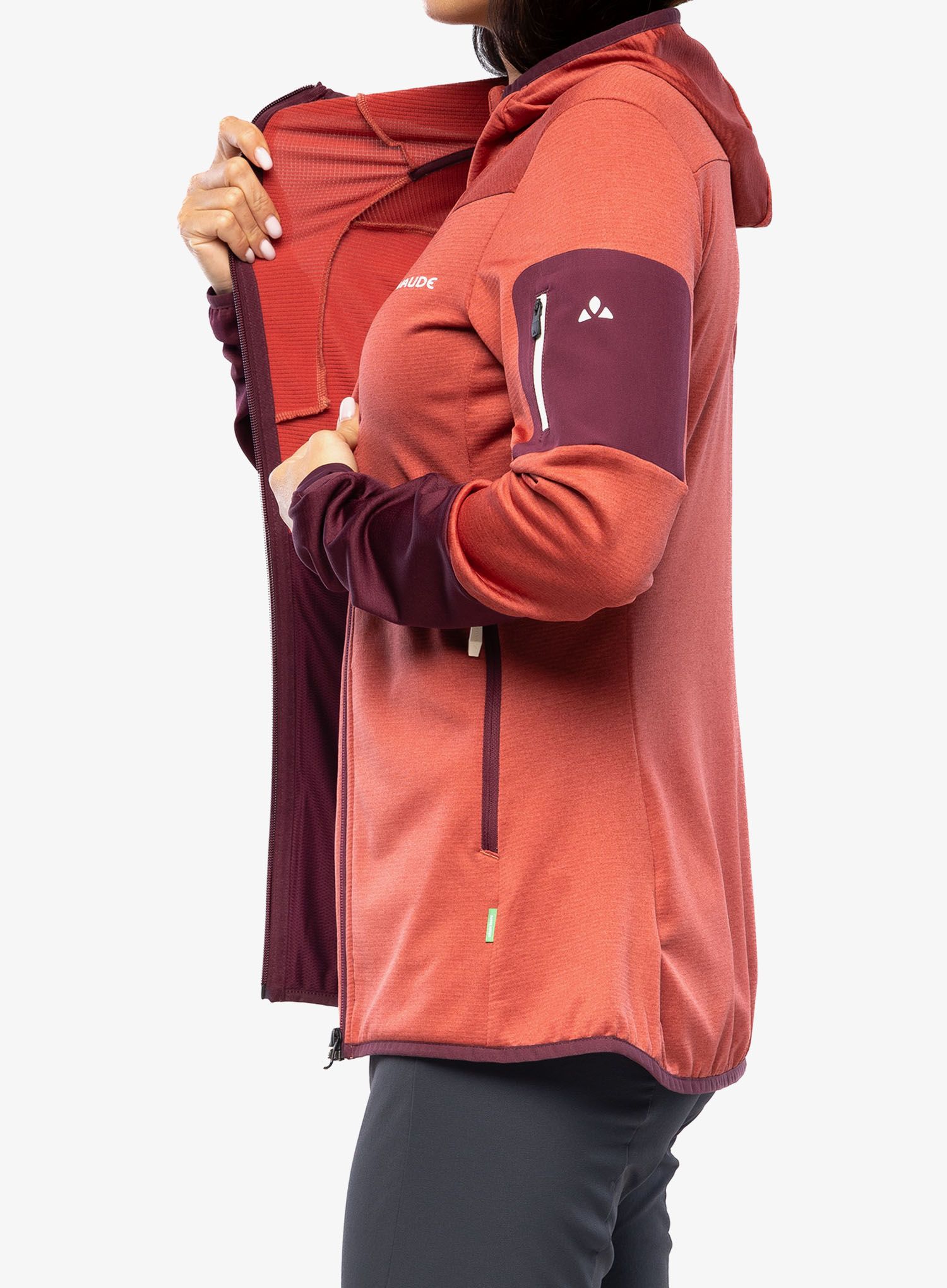 Кофта флісова жіноча Vaude Monviso Fleece Jacket II - brick