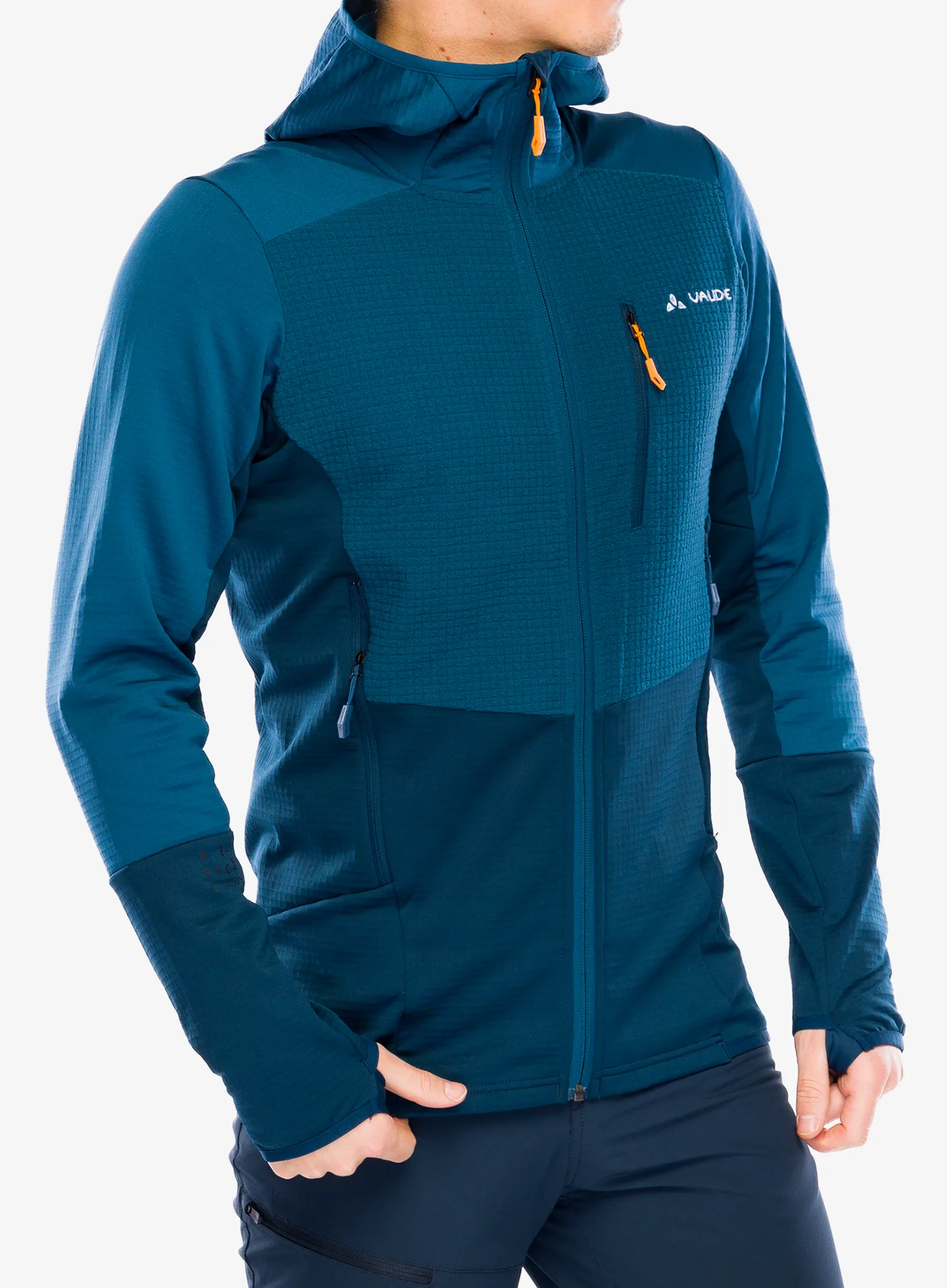 Кофта на замку Vaude Monviso Hooded Grid Fleece Jacket - dark sea
