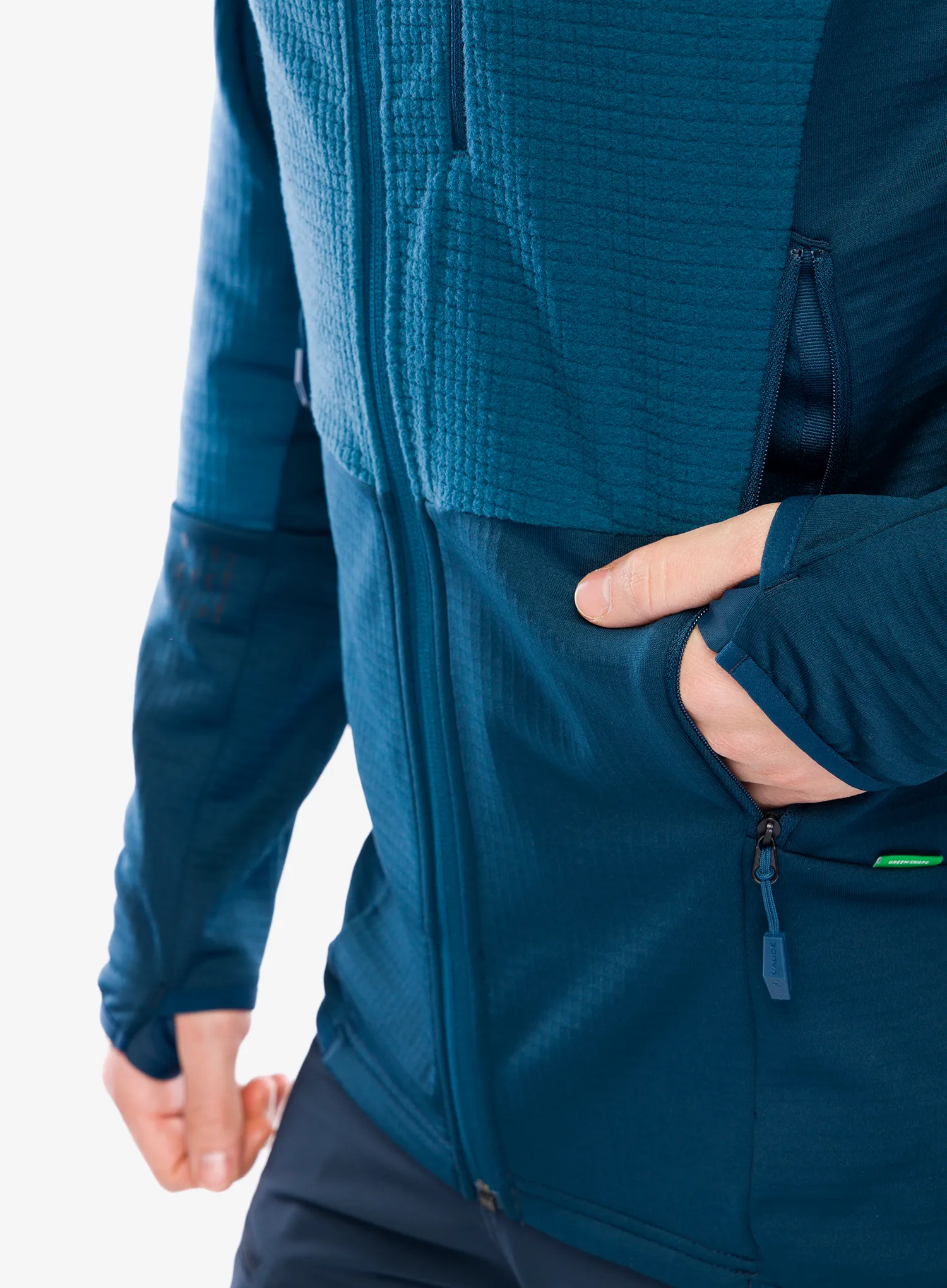Кофта на замку Vaude Monviso Hooded Grid Fleece Jacket - dark sea
