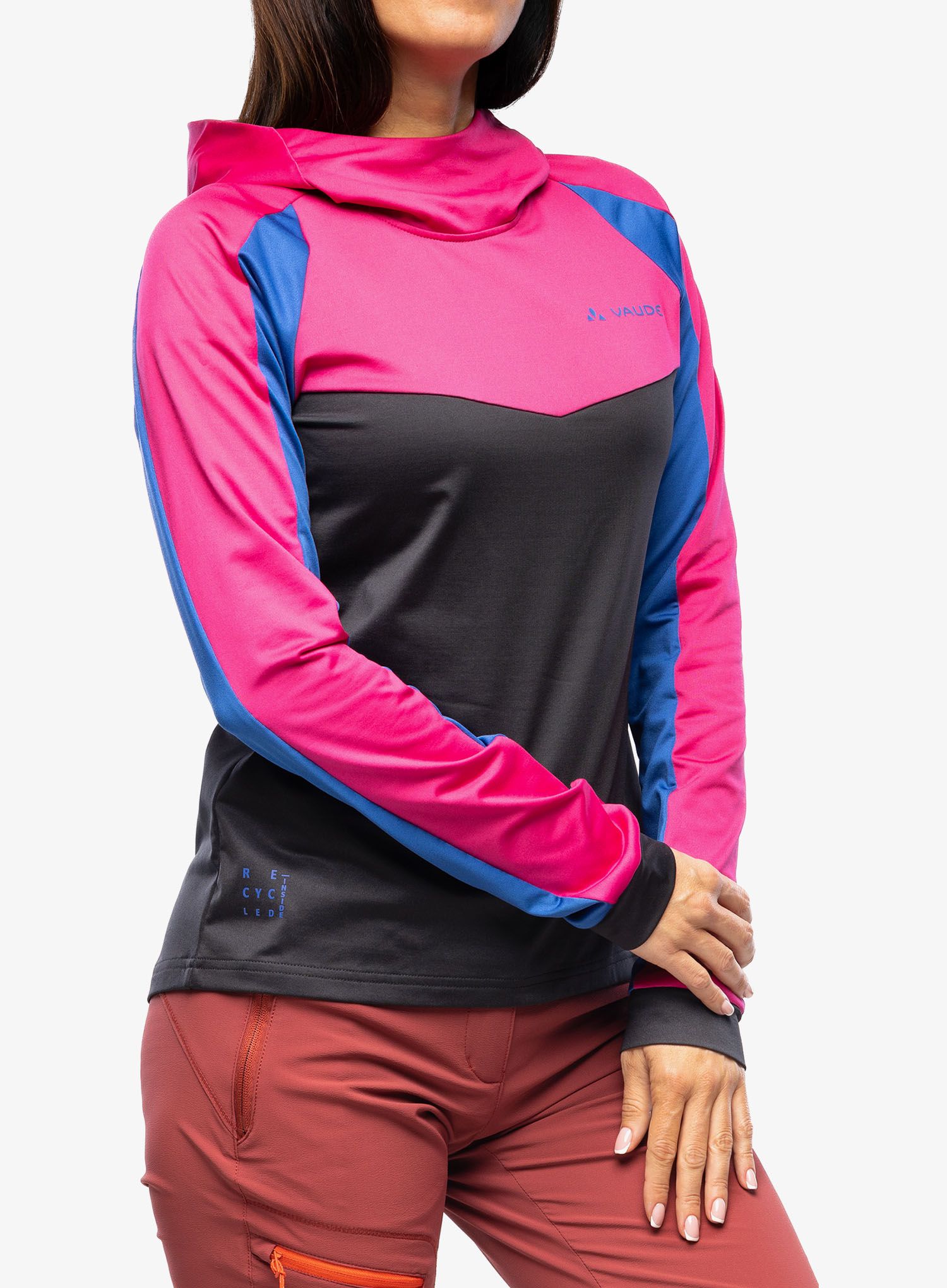 Жіноча велокофта Vaude Qimsa LS Shirt II - rich pink