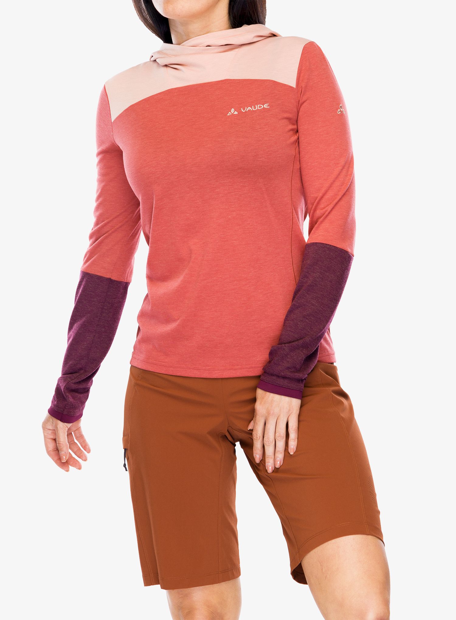 Кофта з каптуром жіноча Vaude Tremalzo LS Shirt - brick