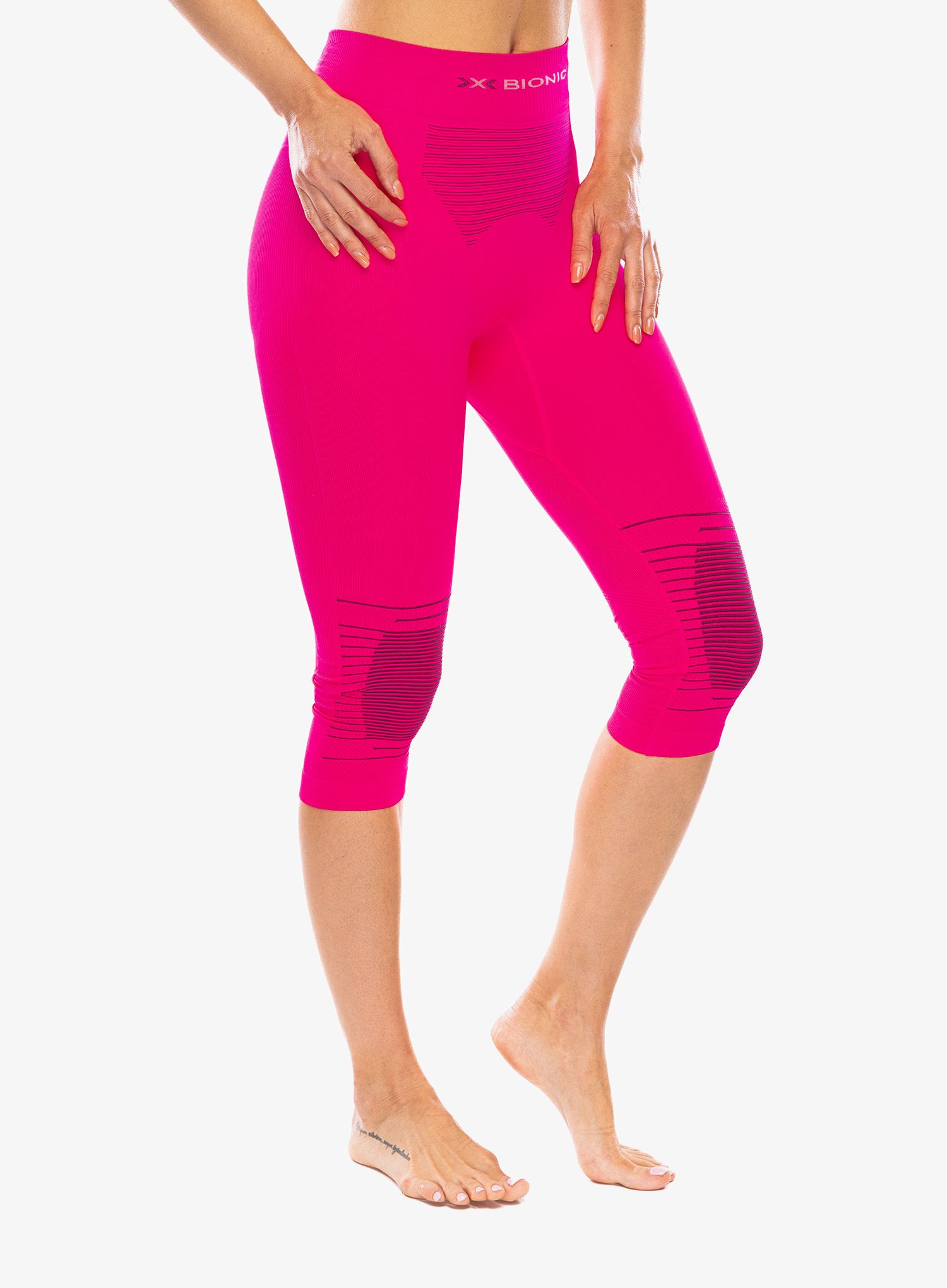 Термолегінси жіночі X-Bionic Energizer 4.0 Pants 3/4 - flamingo/anthracite