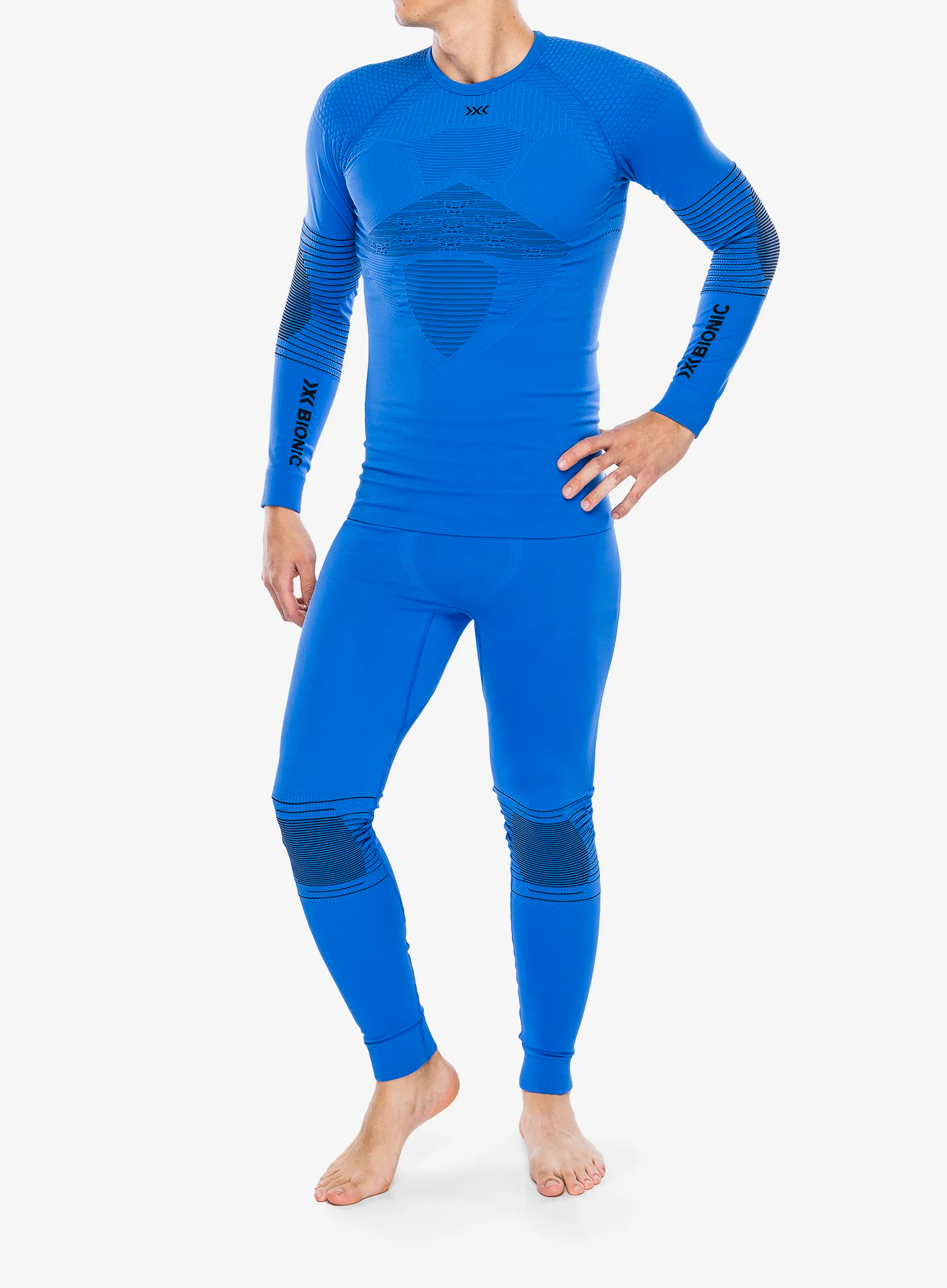 Термокофта X-Bionic Energizer 4.0 Shirt Round Neck - blossom blue/black