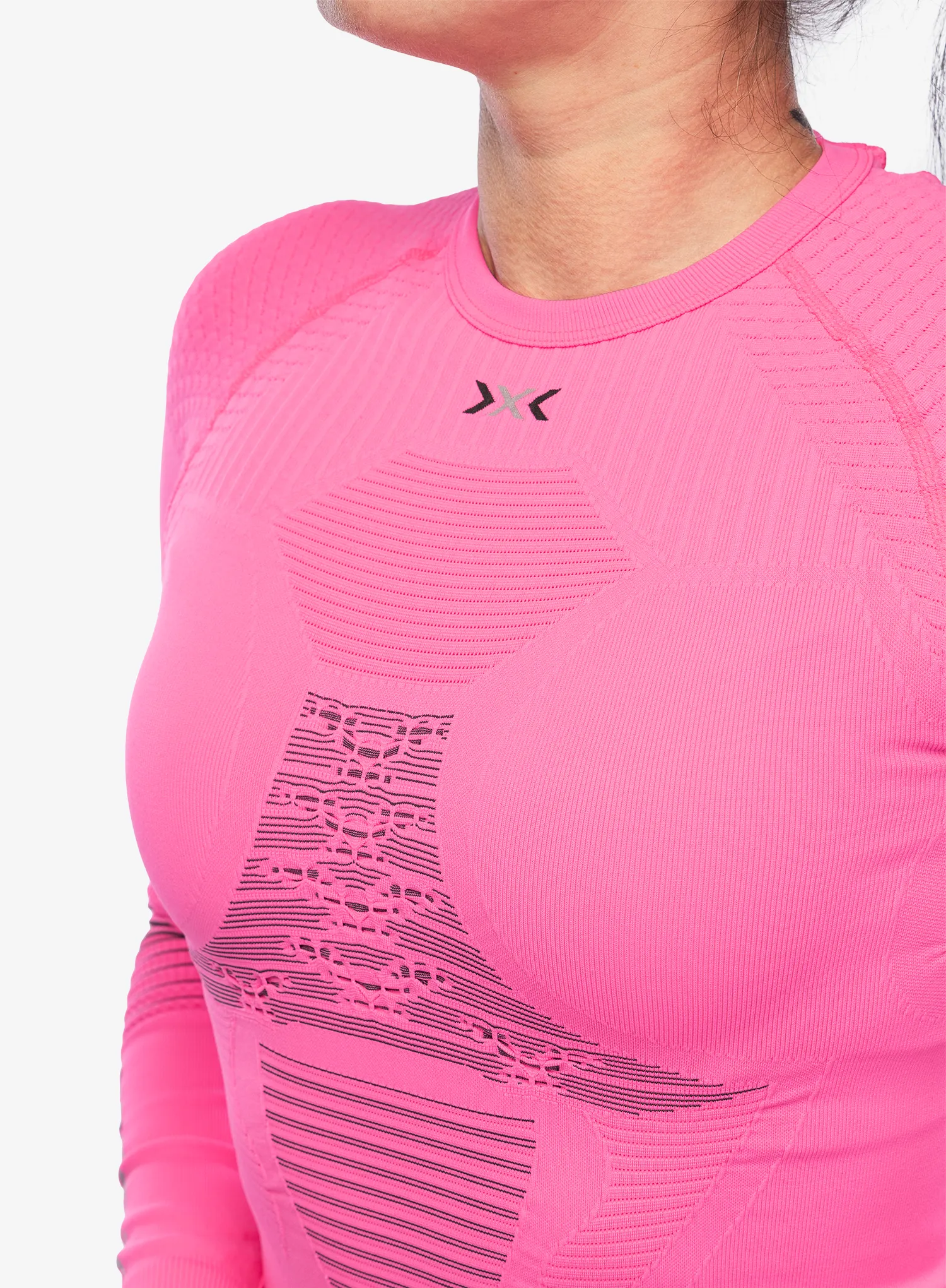 Кофта жіноча X-Bionic Energizer 4.0 Shirt Round Neck - neon flamingo/anthracite