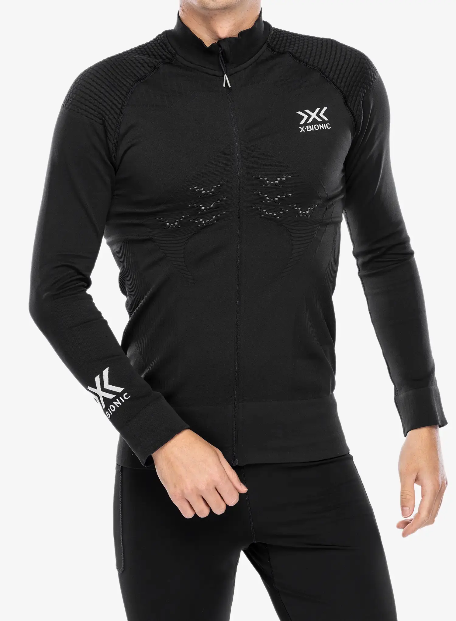 Кофта на замку X-Bionic Energizer 4.0 Transmission Layer Full Zip - opal black/arctic white