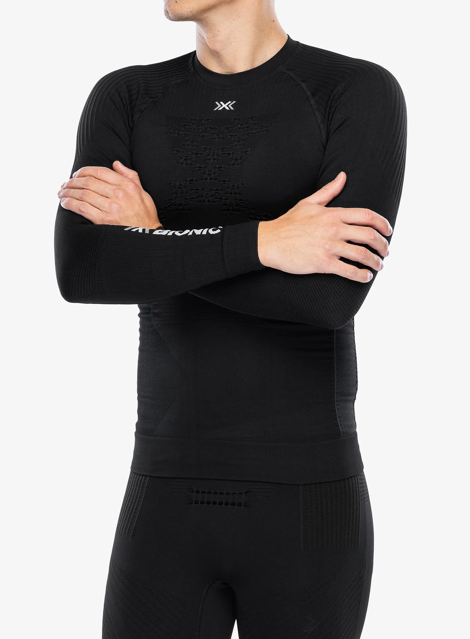 Термокофта X-Bionic Energy Accumulator 4.0 Shirt Round Neck - opal black/arctic white