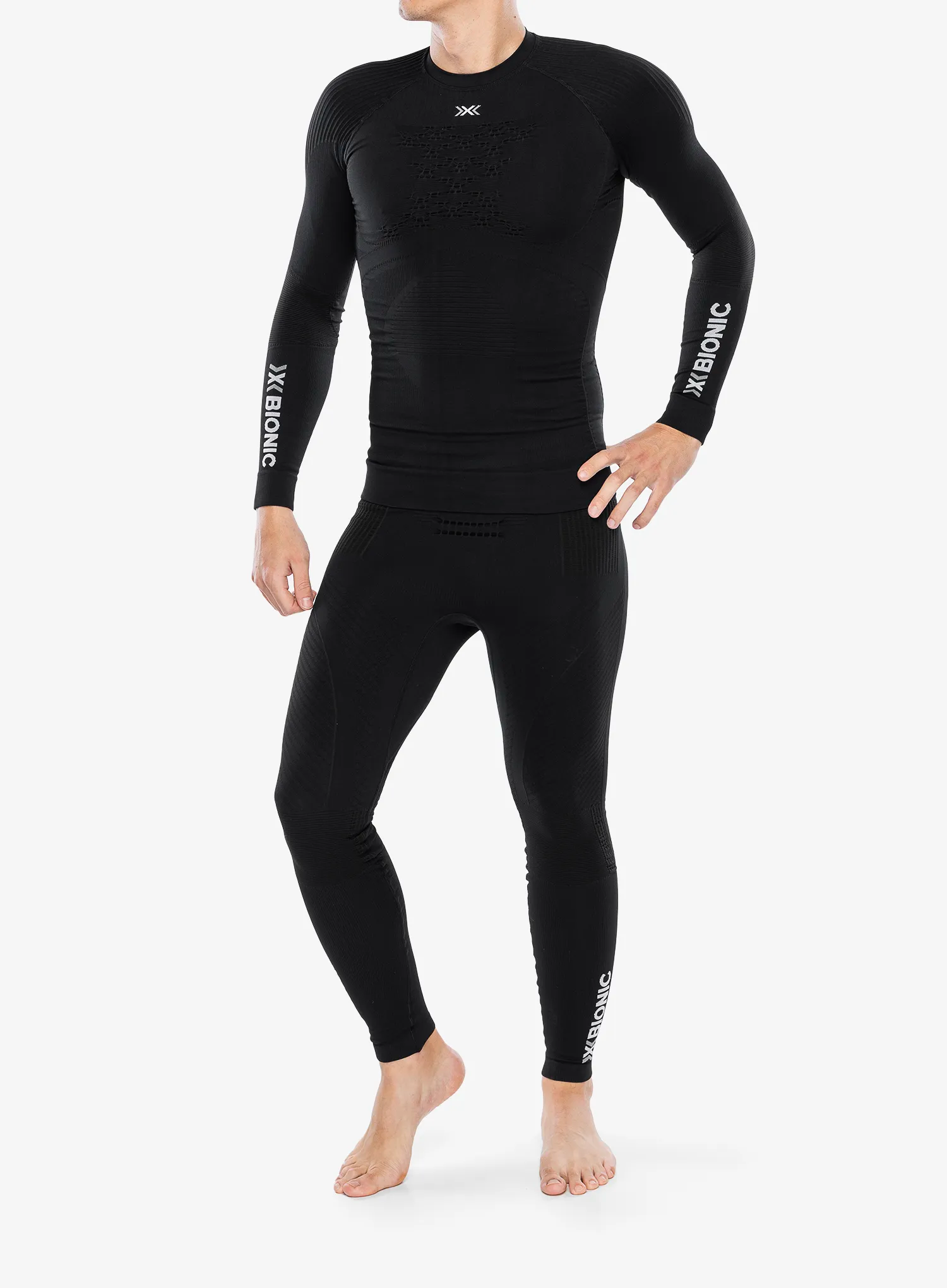 Термокофта X-Bionic Energy Accumulator 4.0 Shirt Round Neck - opal black/arctic white