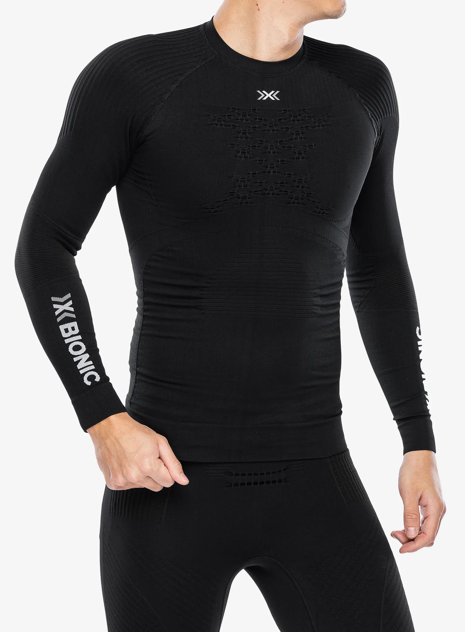 Термокофта X-Bionic Energy Accumulator 4.0 Shirt Round Neck - opal black/arctic white