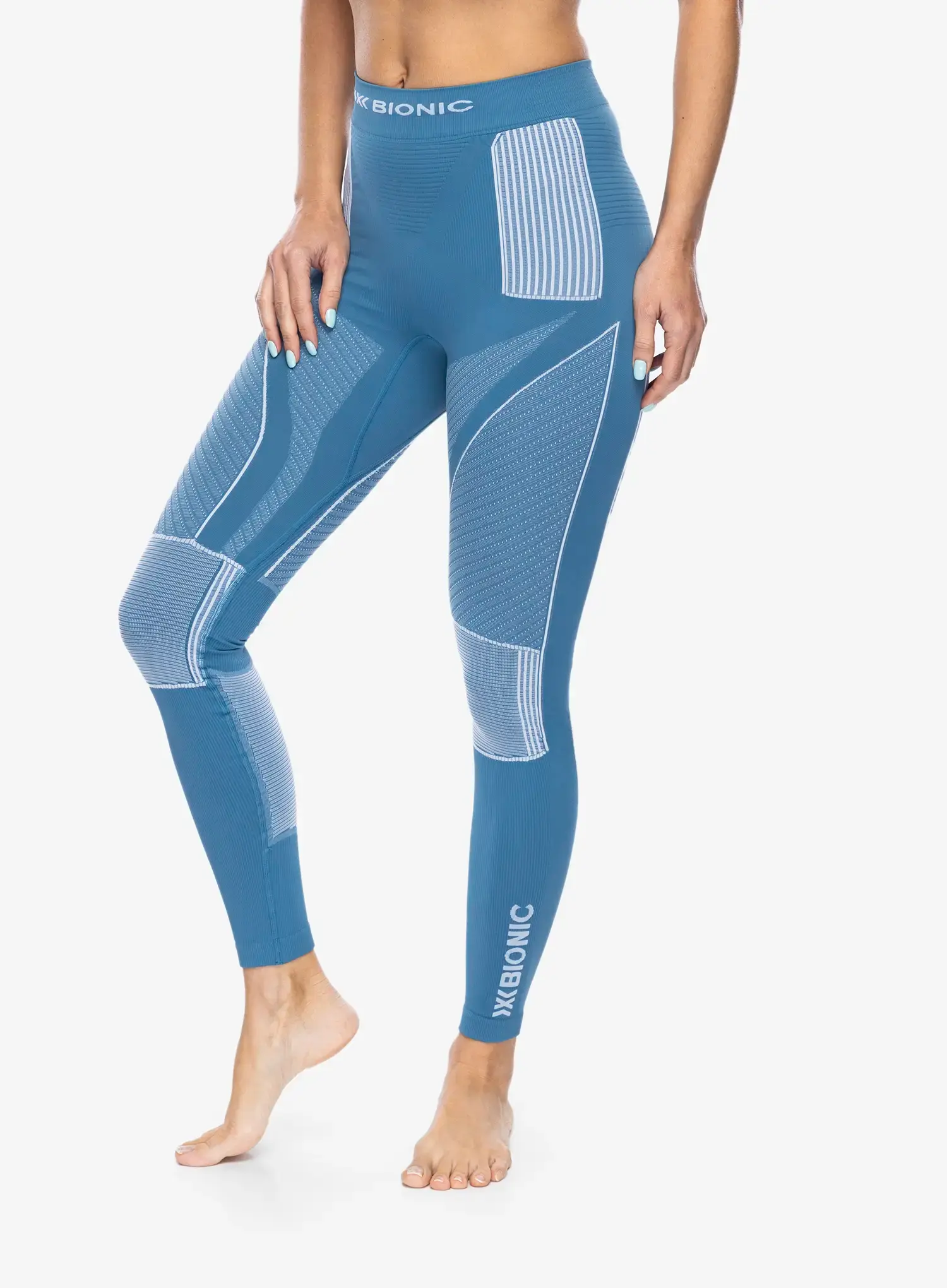 Термолегінси жіночі X-Bionic Energy Accumulator 4.0 Pants - mineral blue/arctic white