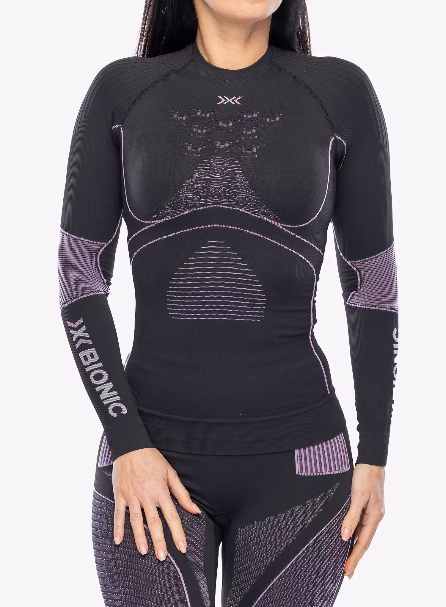 Кофта жіноча X-Bionic Energy Accumulator 4.0 Shirt - charcoal/magnolia
