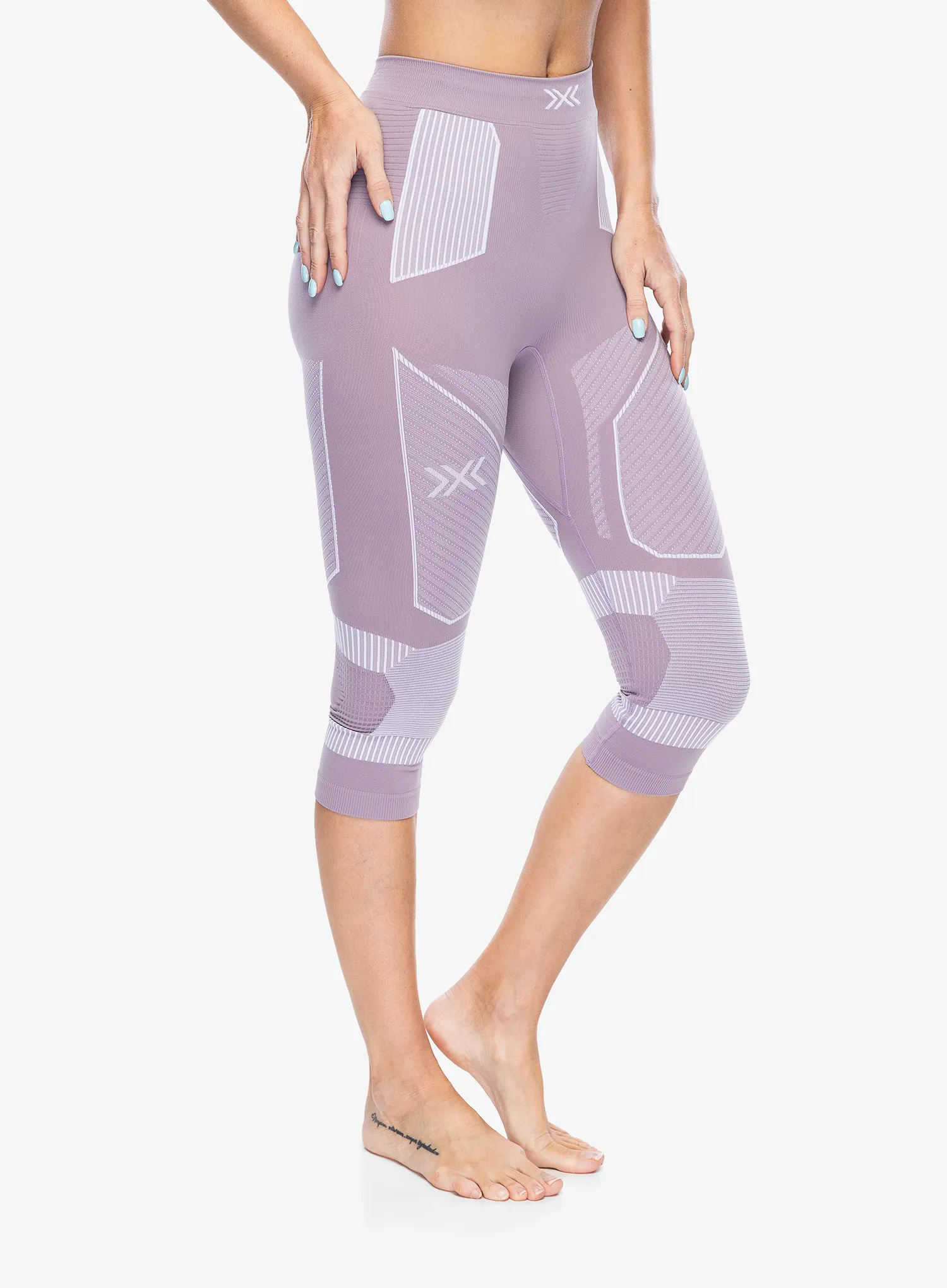 Термолегінси жіночі X-Bionic Energy Accumulator Light Pants 3/4 - lavender/arctic white