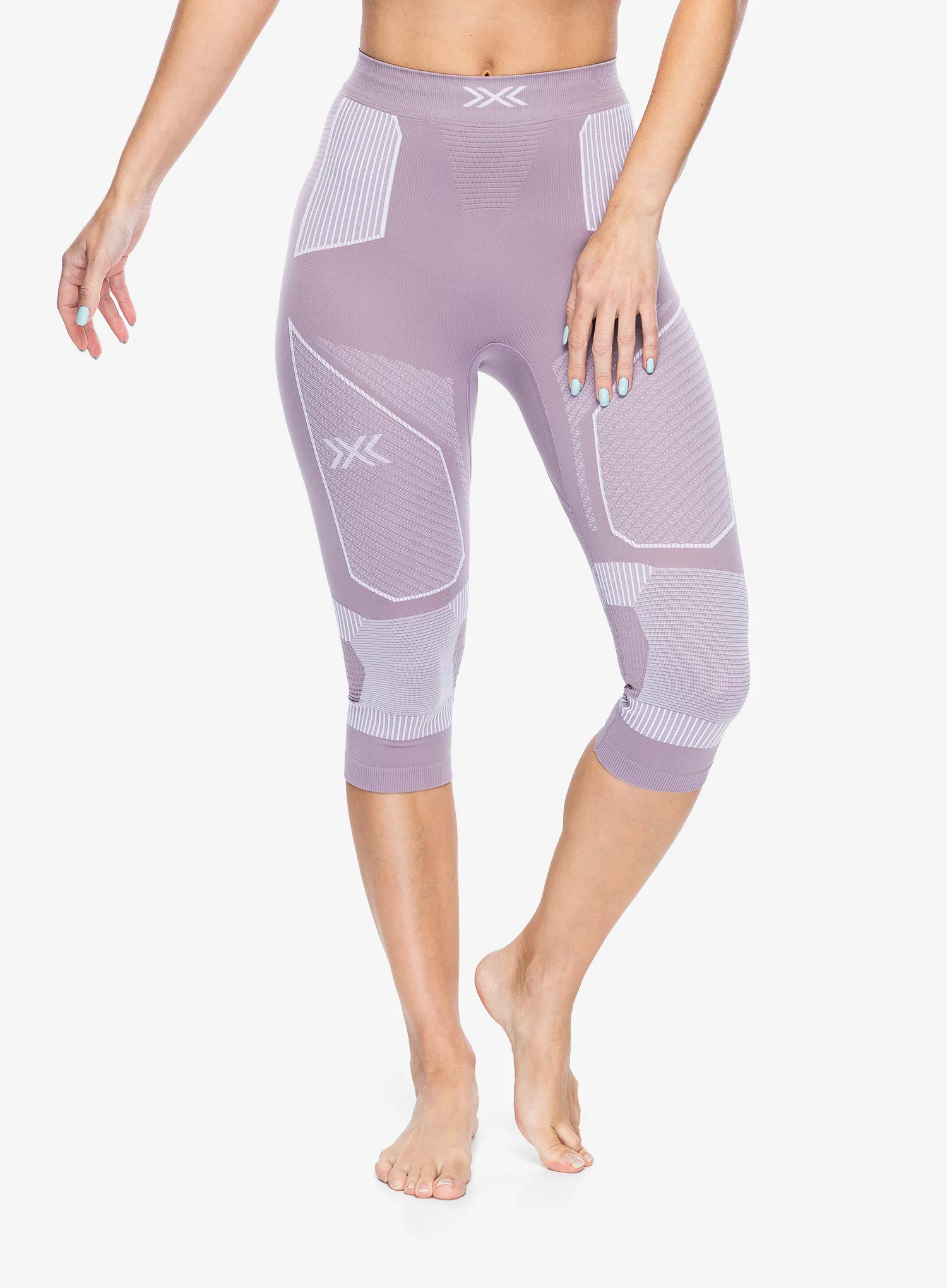 Термолегінси жіночі X-Bionic Energy Accumulator Light Pants 3/4 - lavender/arctic white
