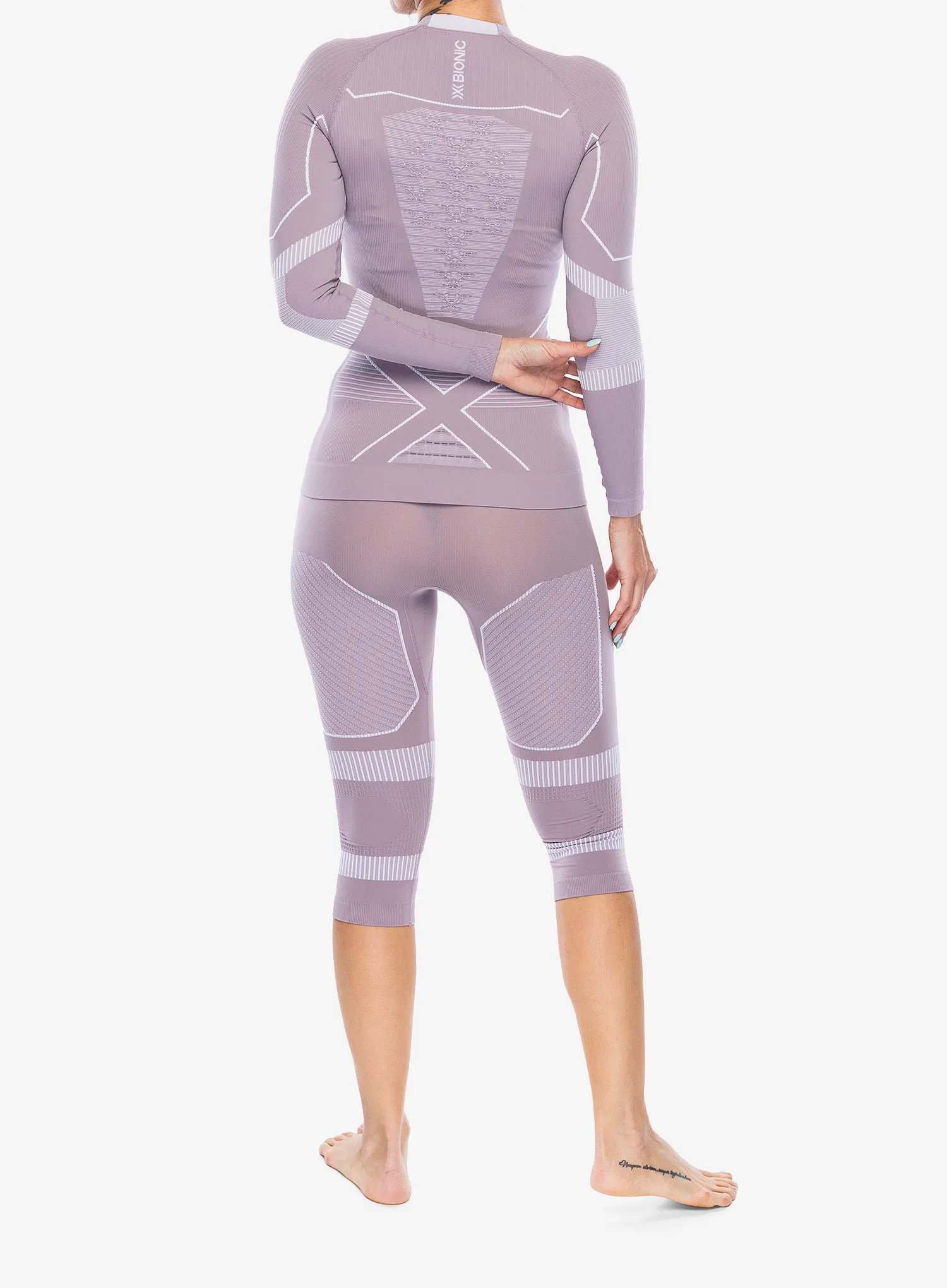 Термокофта жіноча X-Bionic Energy Accumulator Light Shirt LS - lavender/arctic white