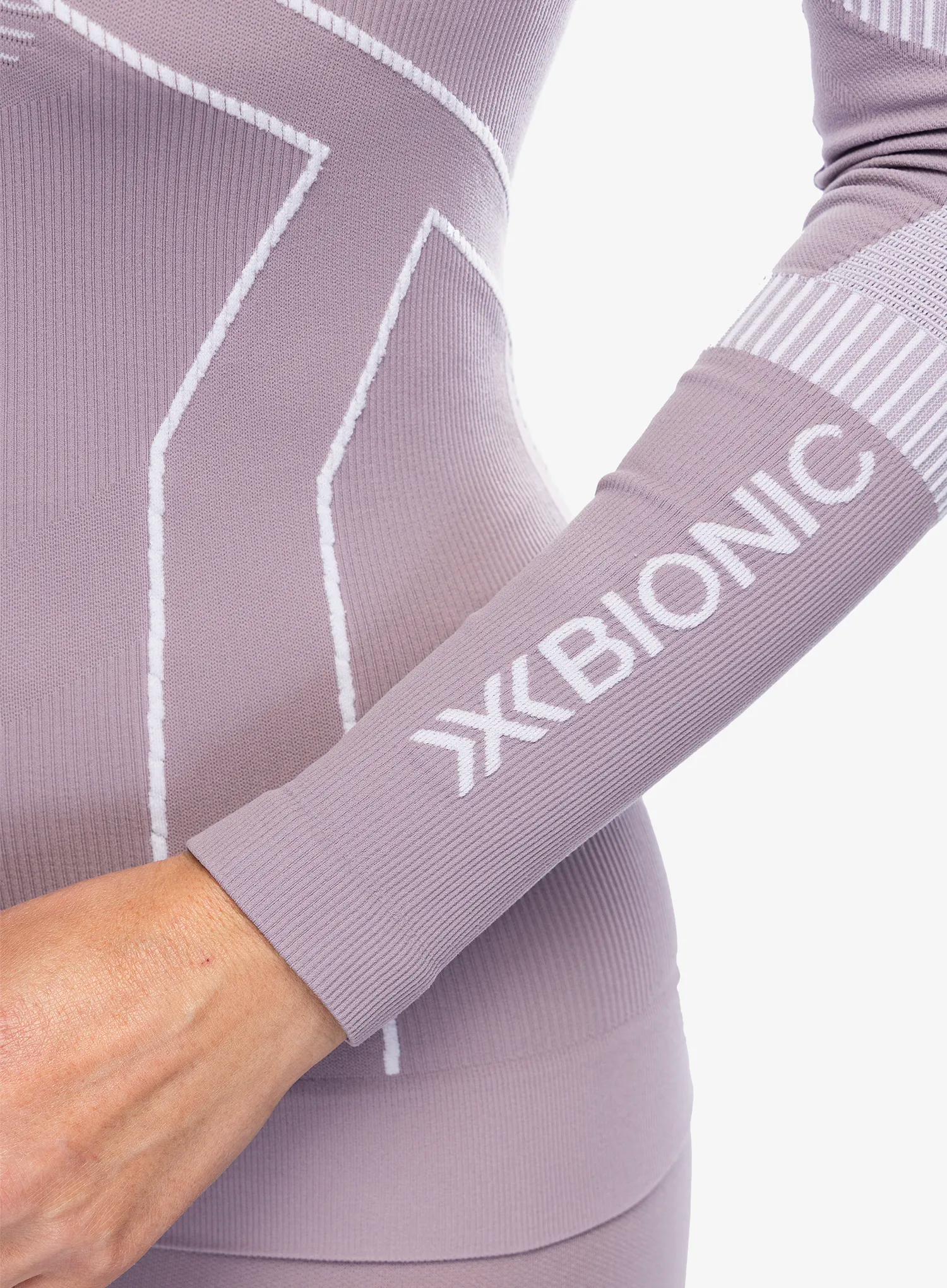 Термокофта жіноча X-Bionic Energy Accumulator Light Shirt LS - lavender/arctic white