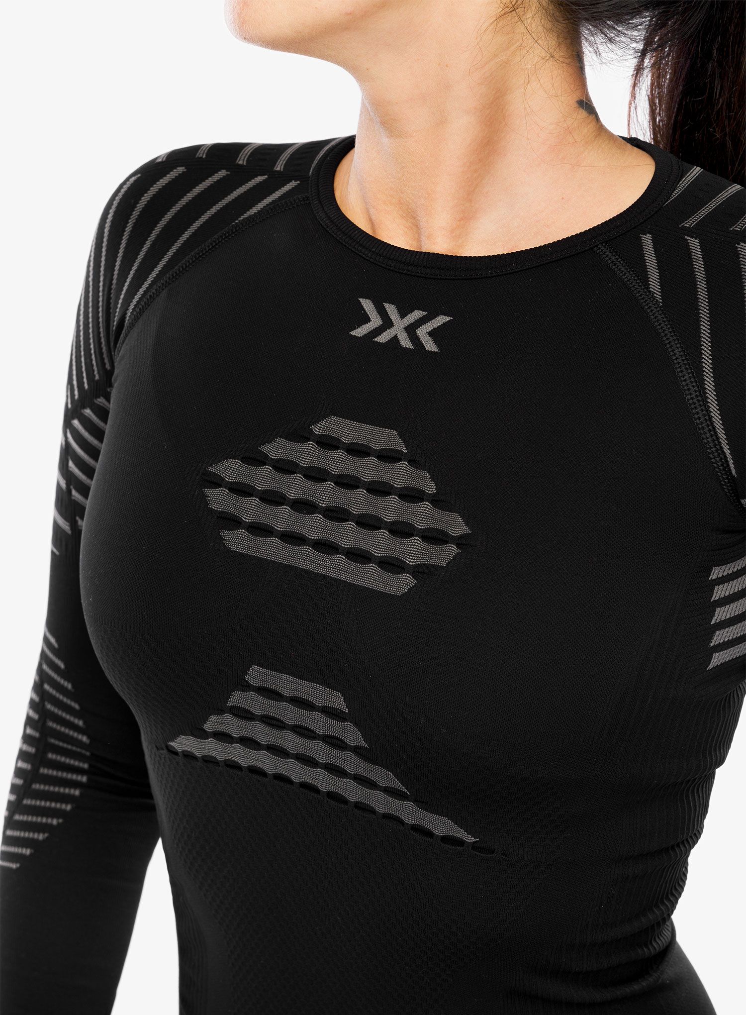 Термокофта жіноча X-Bionic Invent 4.0 Shirt Round Neck SG - black/charcoal