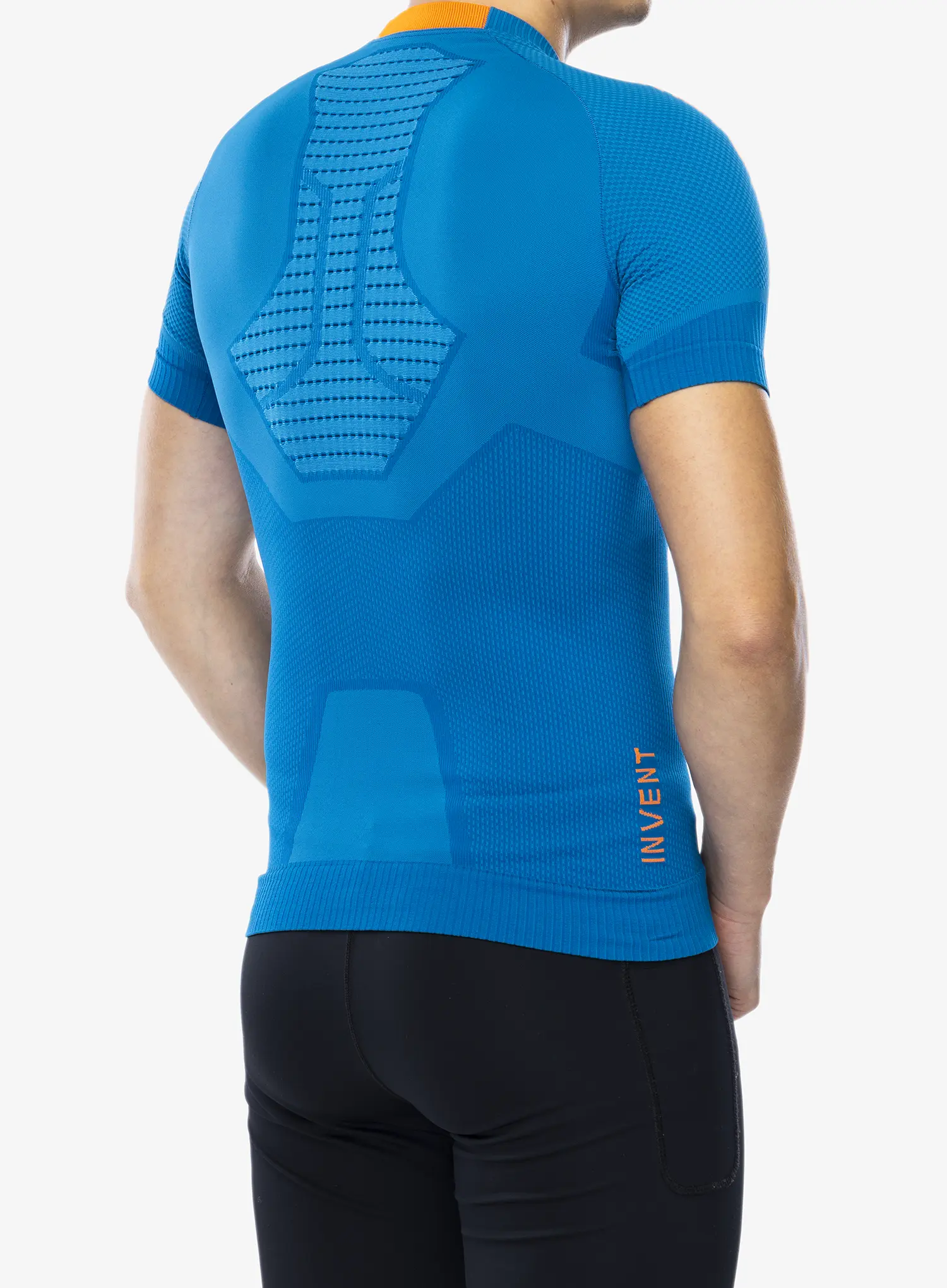 Футболка X-Bionic Invent 4.0 Run Speed - teal blue/kurkuma orange