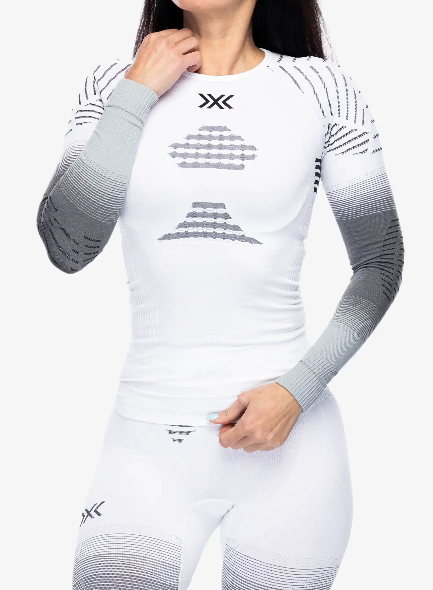Термокофта жіноча X-Bionic Invent Fx Shirt LS - x white/grey/light grey