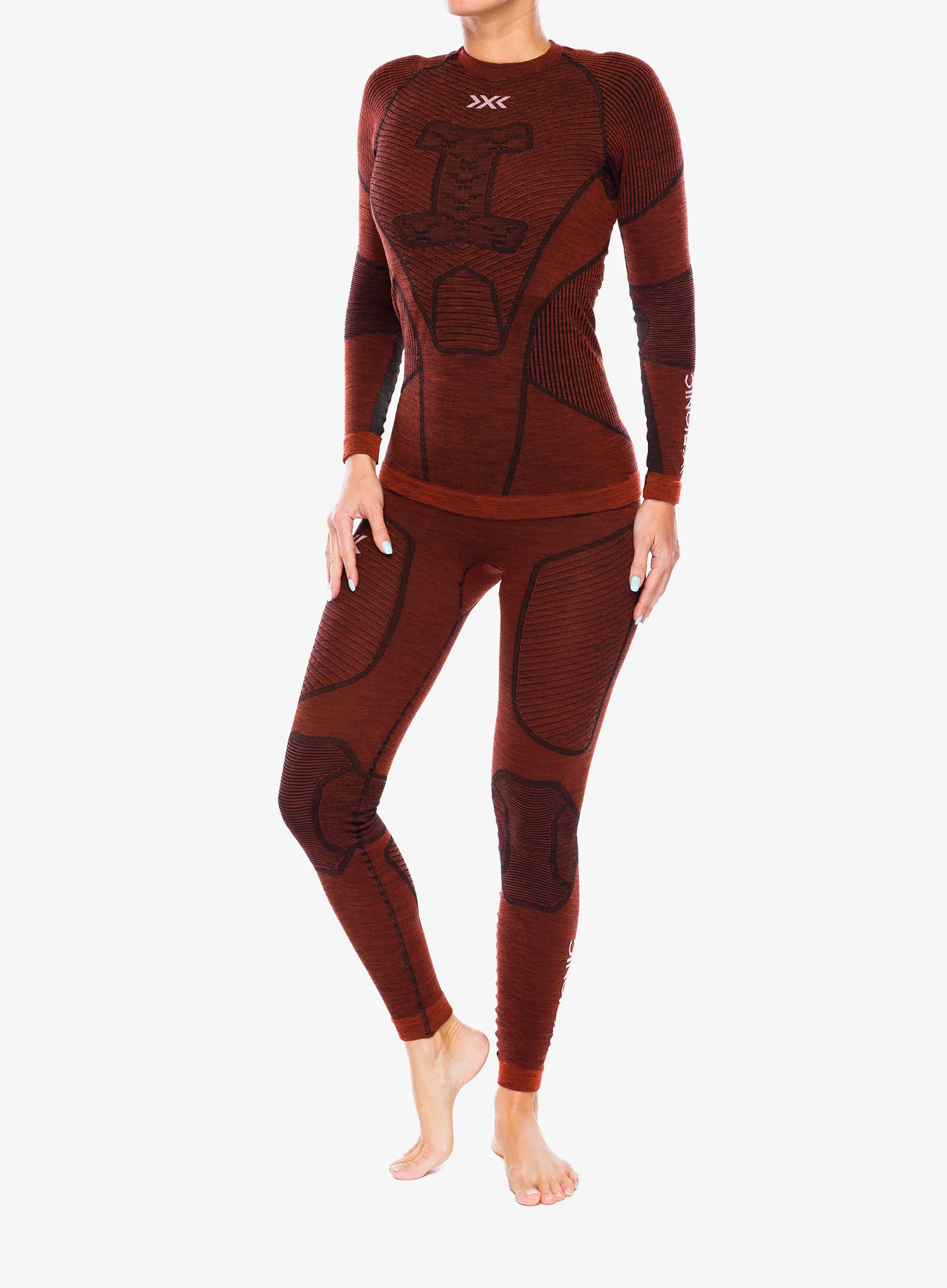 Термокофта жіноча X-Bionic Symbio Merino Shirt LS - clay