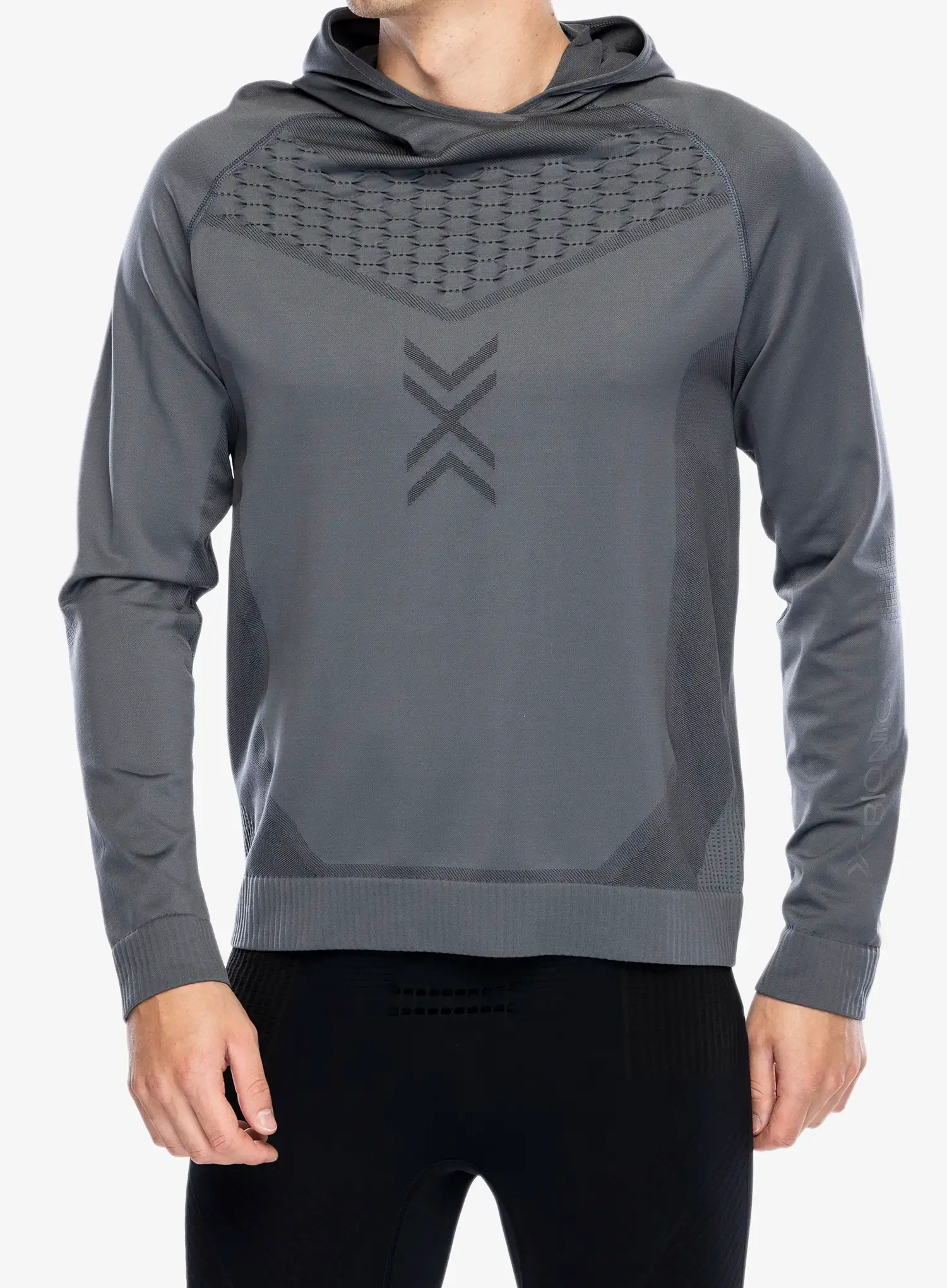 Кофта з каптуром X-Bionic X-Ential Hoody LS - rhino grey