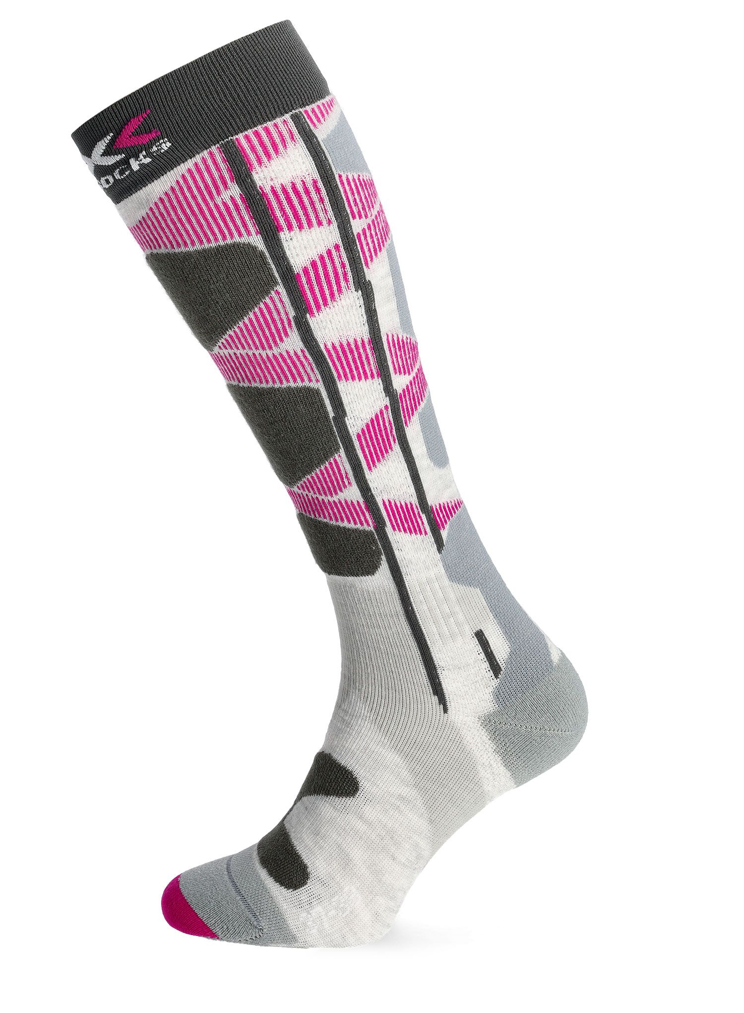 Шкарпетки лижні жіночі X-Socks Ski Control 4.0 - grey melange/charcoal