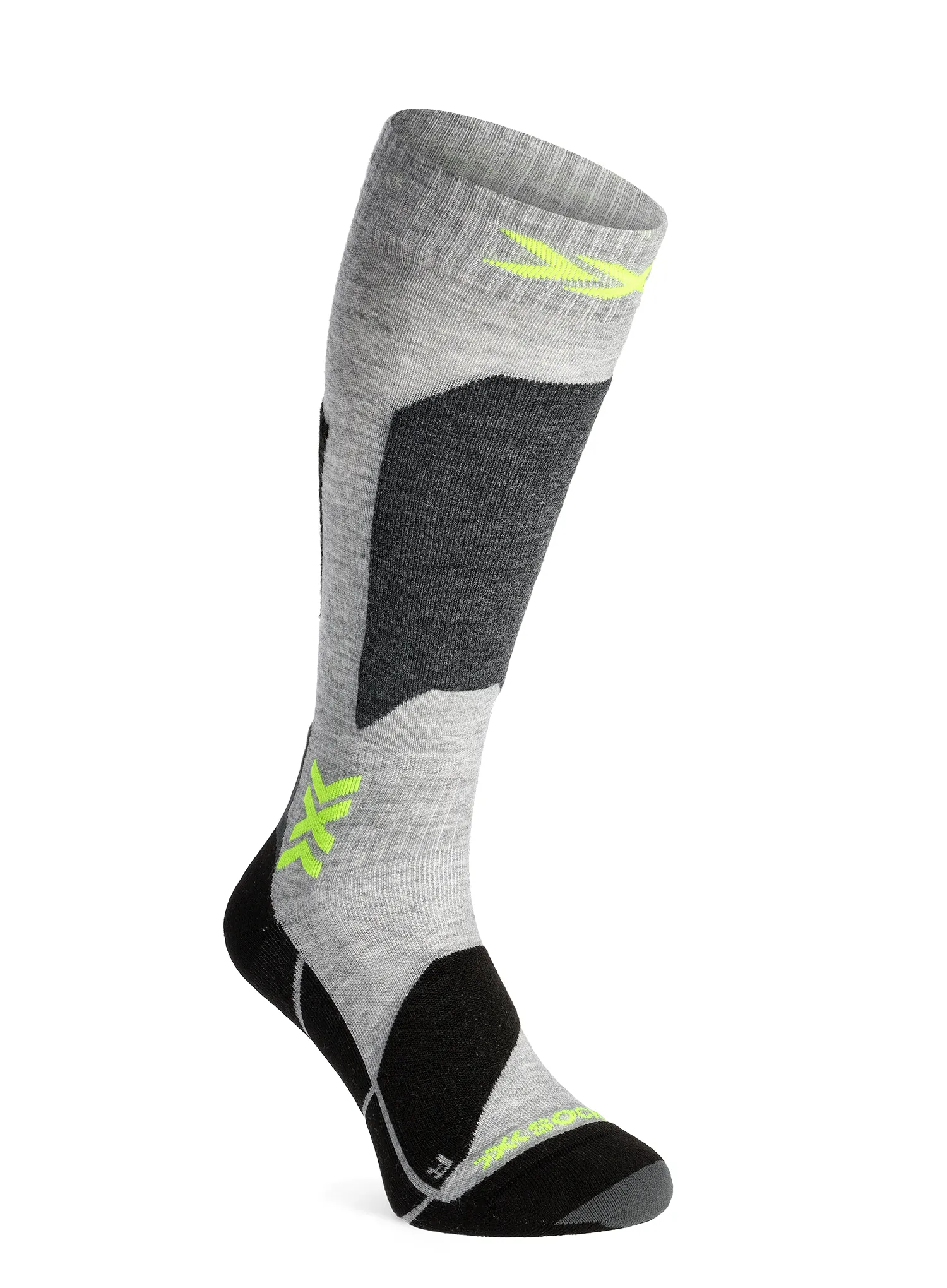 Шкарпетки лижні X-Socks Ski Discover OTC - rhino grey/canary