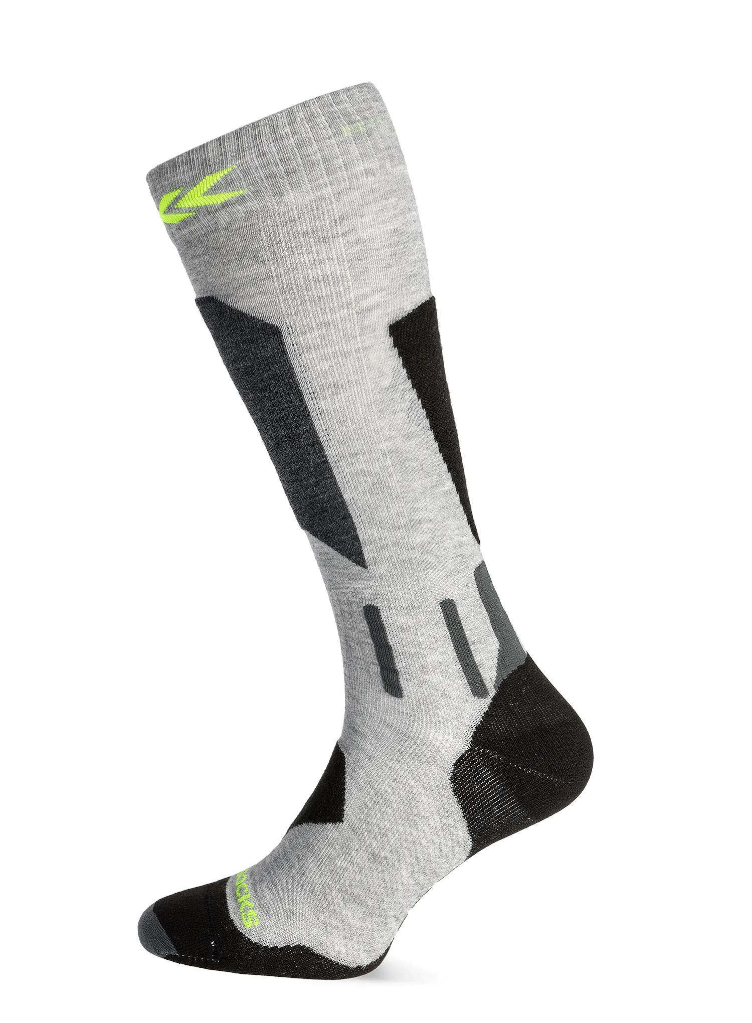 Шкарпетки лижні X-Socks Ski Discover OTC - rhino grey/canary