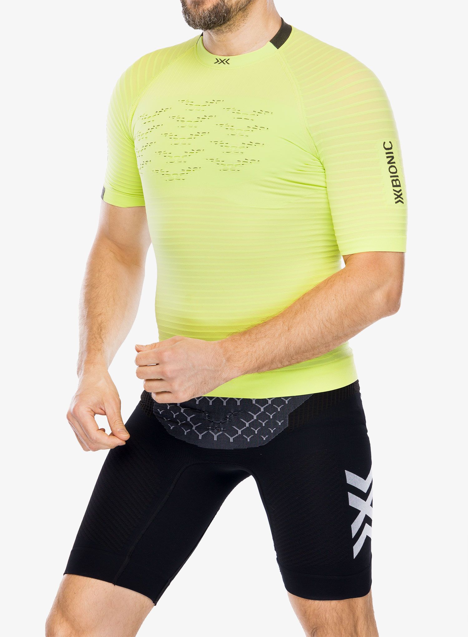 Футболка для бігу X-bionic Effektor 4D Running Shirt SH SL - effektor green/opal black