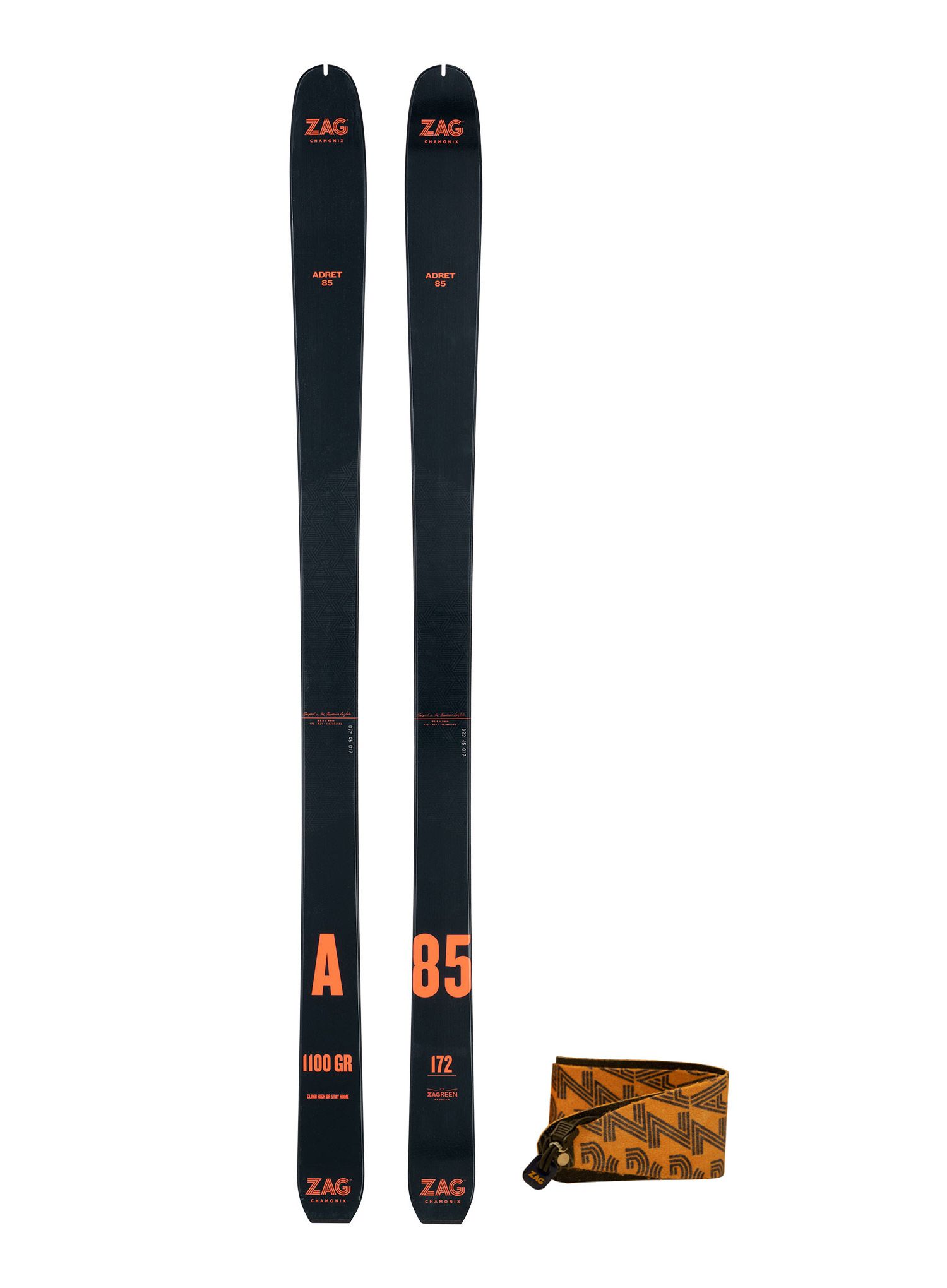 Набір скітуринговий ZAG Adret 85 - black/orange