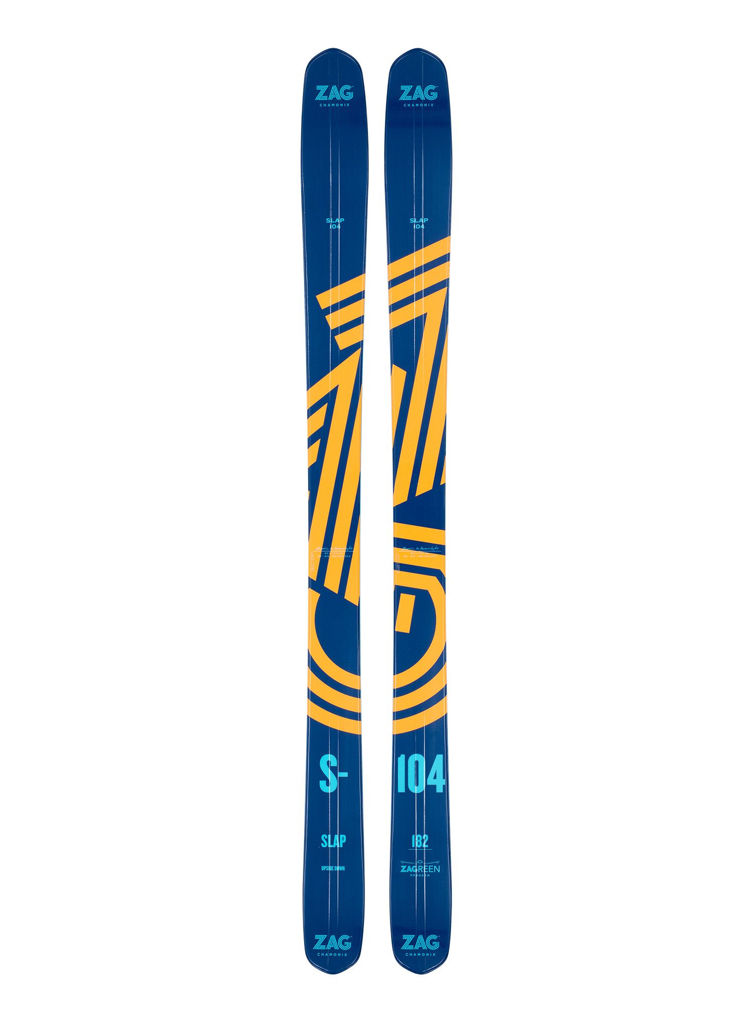 Лижі скітурингові ZAG Slap 104 - dark blue/orange
