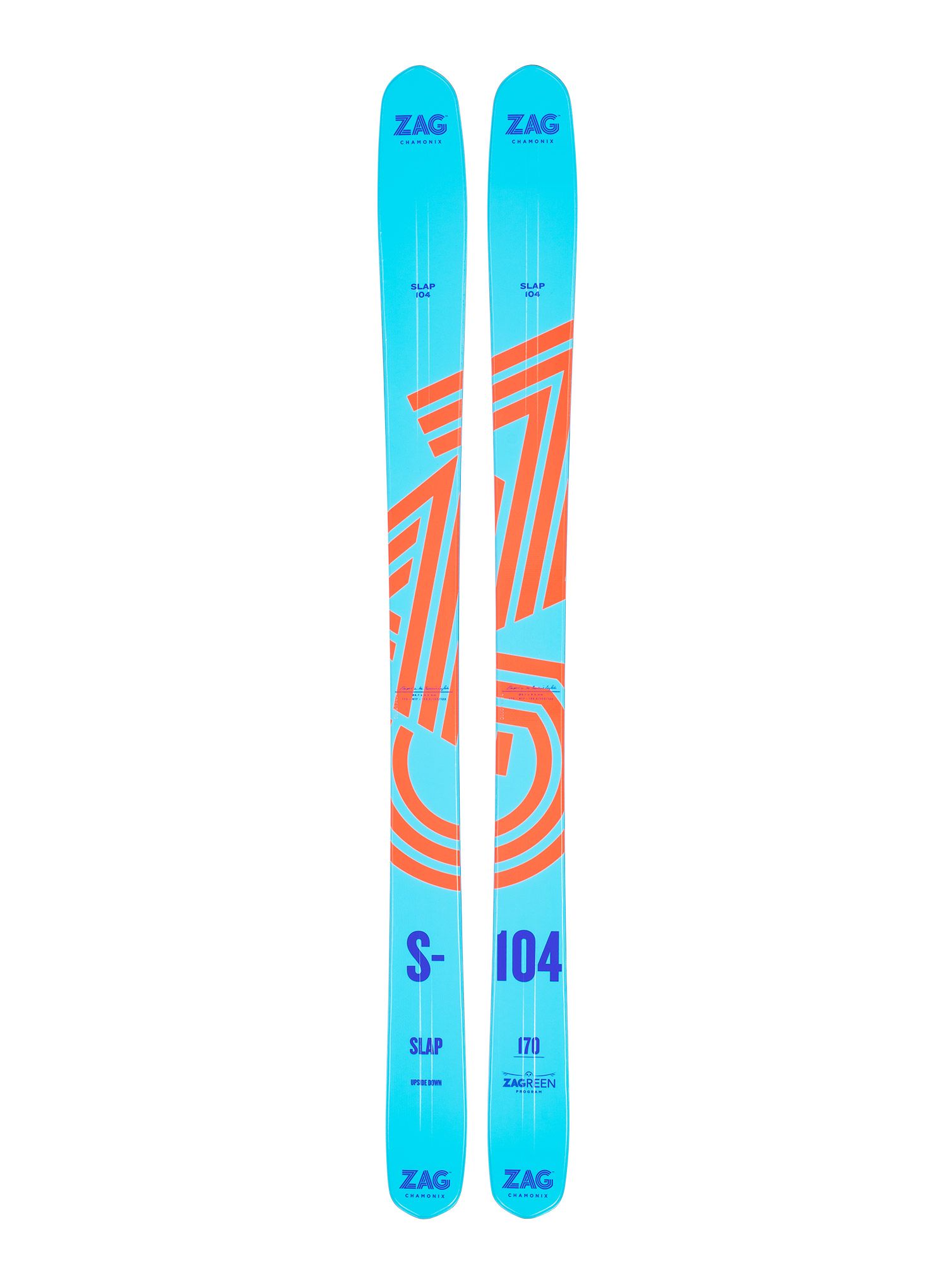 Лижі скітурингові жіночі ZAG Slap 104 Lady - light blue/orange