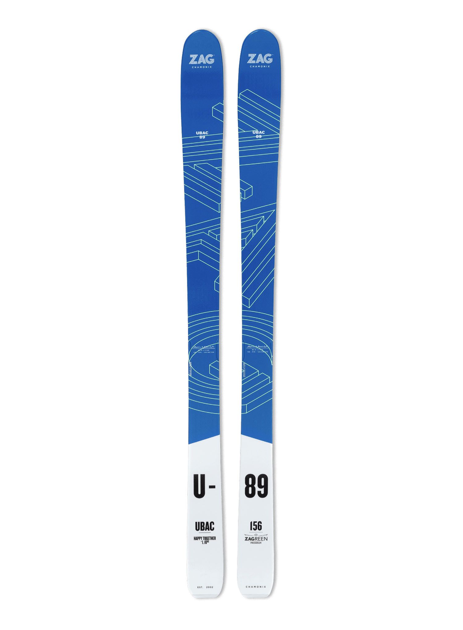 Набір скітуринговий ZAG UBAC 89 Lady - blue/white